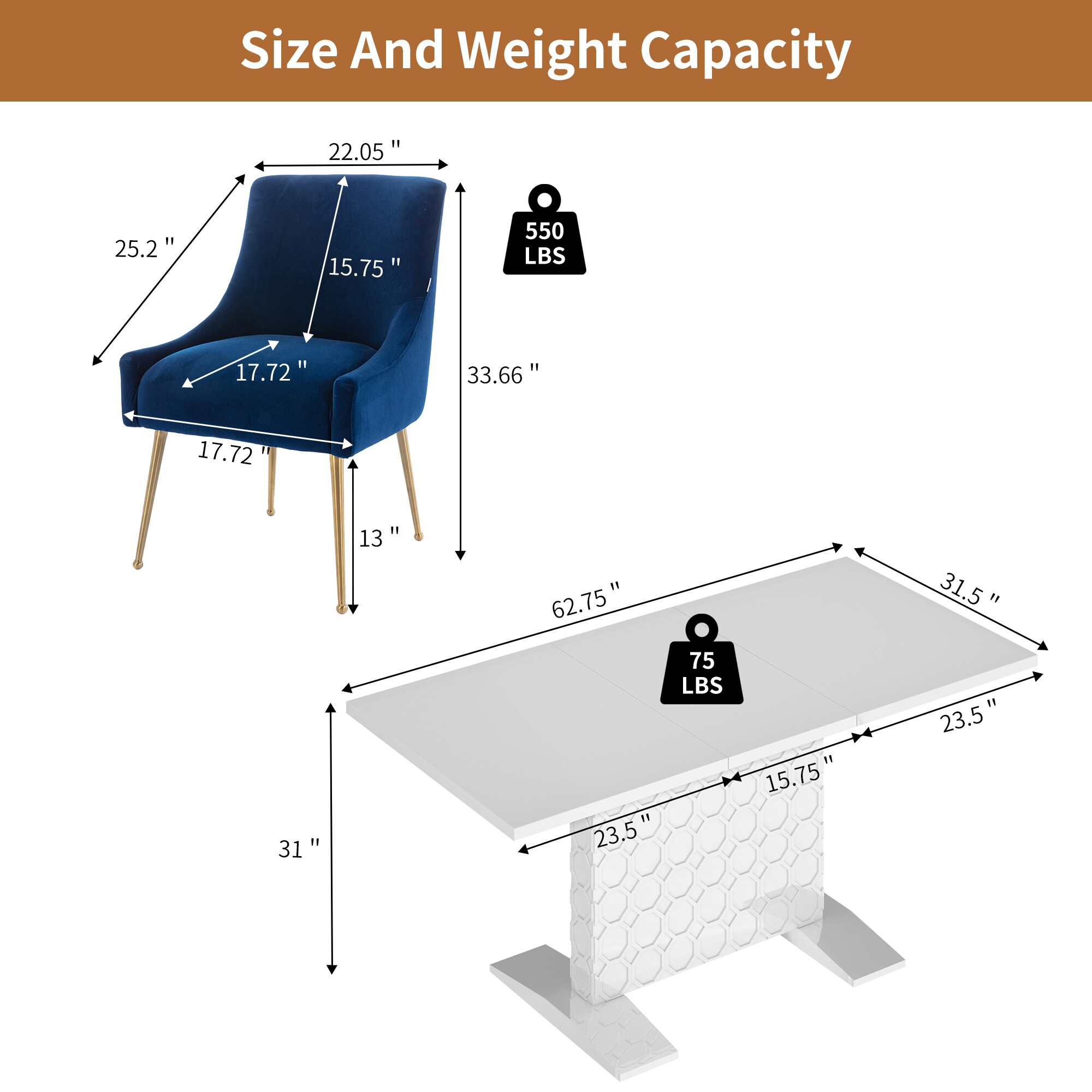 Clihome CL-ST1WH700NY Dining-Sets - View #8