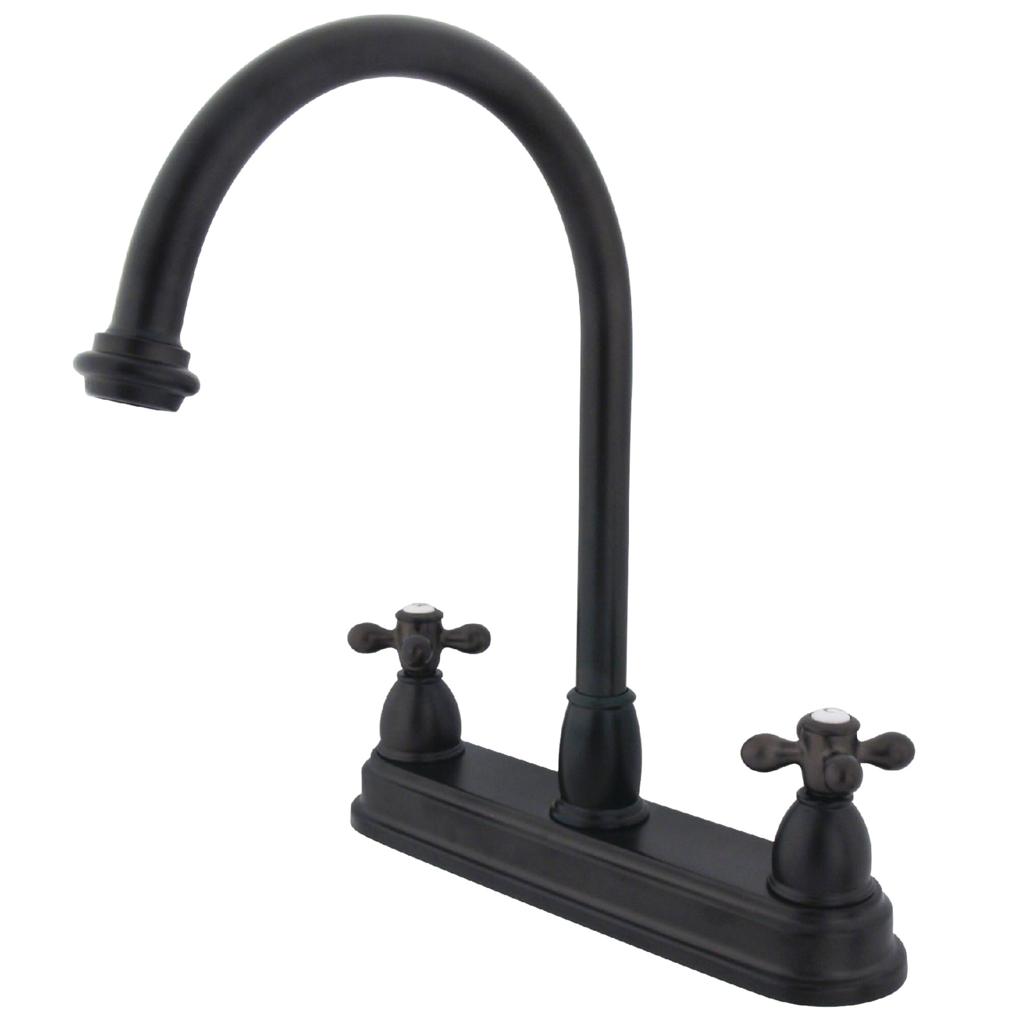 Elements of Design EB3745AX Chicago Oil-rubbed bronze Single Handle Deck-mount Kitchen Faucet ( Deck Plate Included )