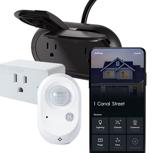GE CYNC Outdoor Smart Plug Black - Office Depot