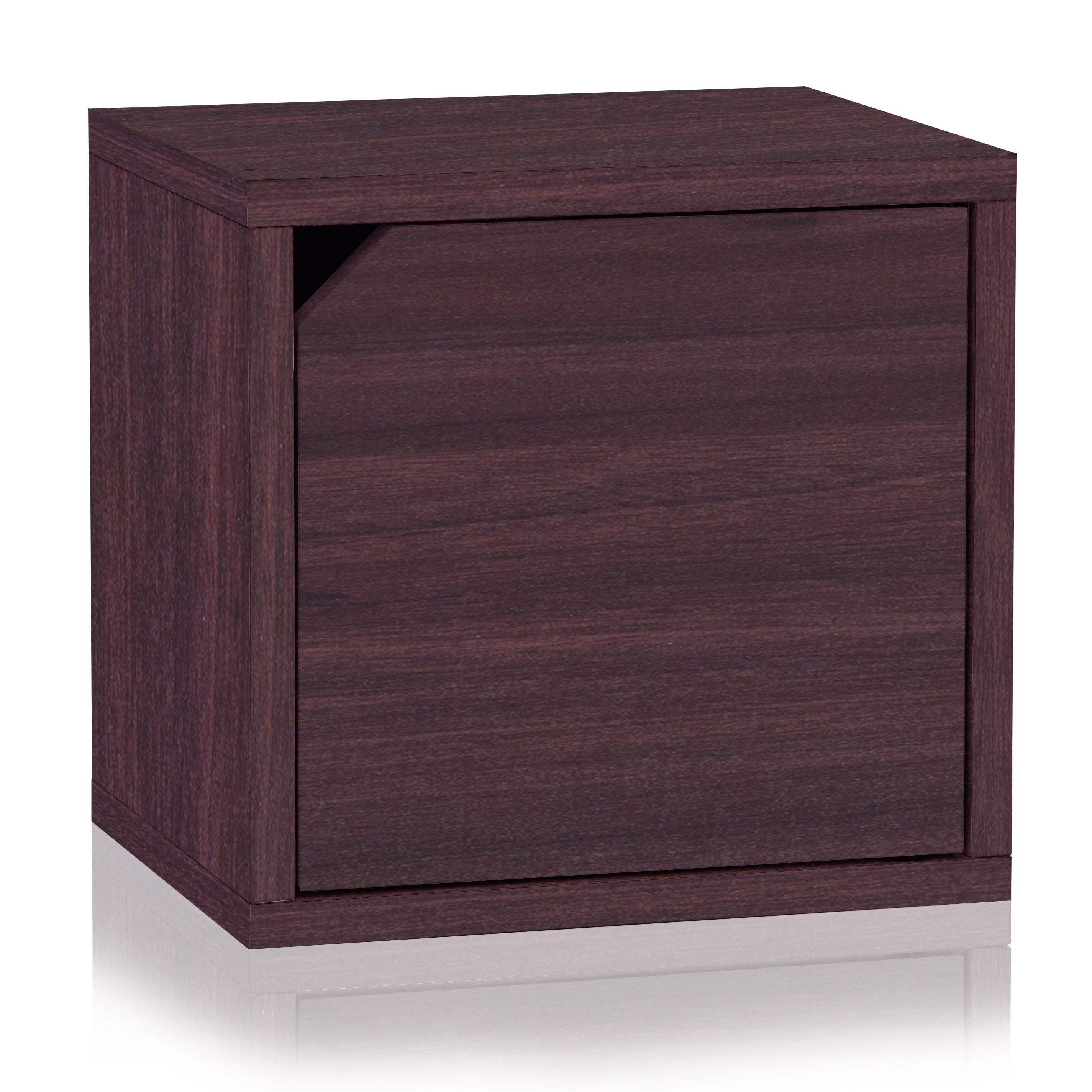 Way Basics C-DCUBE-EO 12.6-Inches H x 13.4-Inches W x 11.2-Inches D Espresso Stackable Recycled paperboard Cube