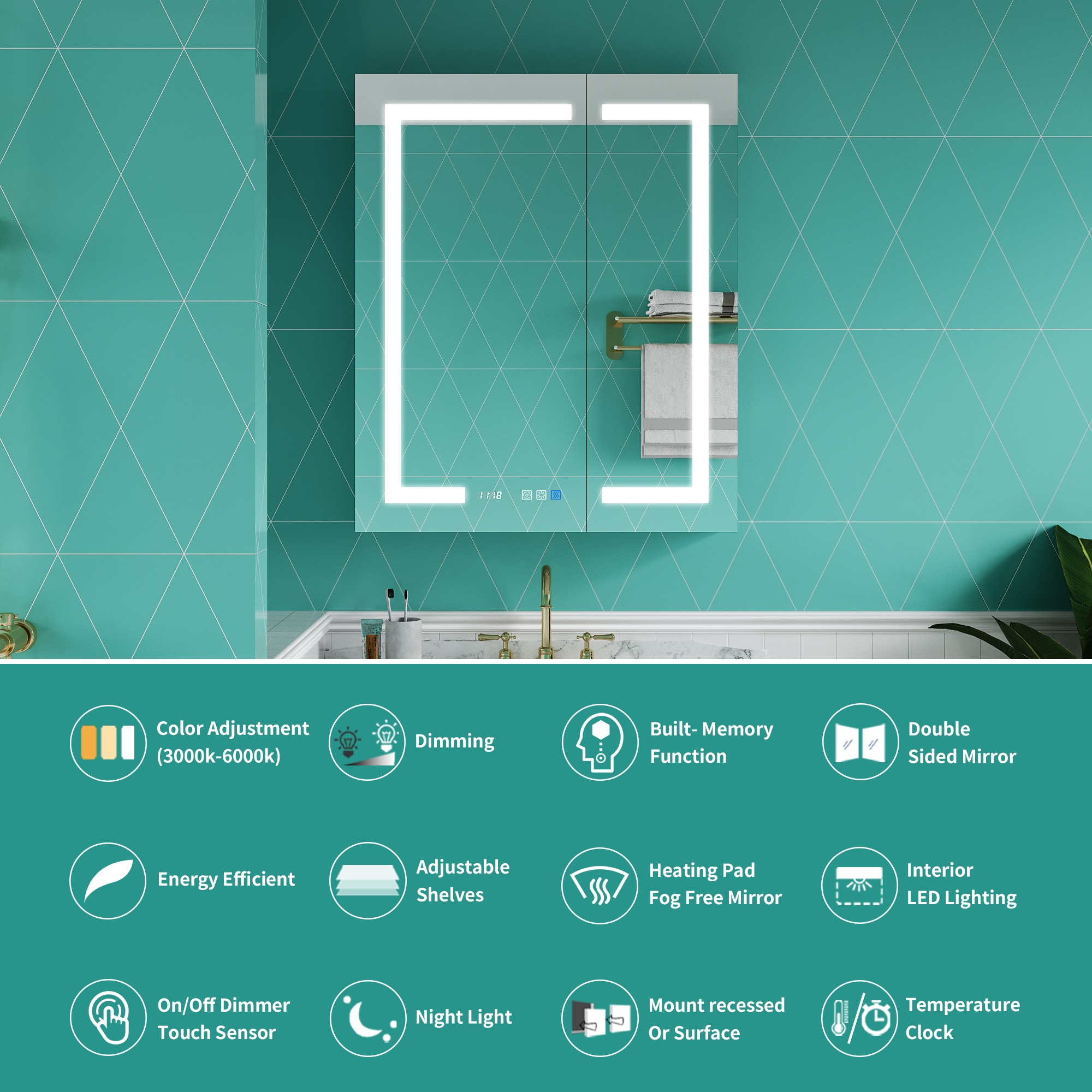 ExBrite EBMC3036V4DX Bathroom-Medicine-Cabinets - View #3
