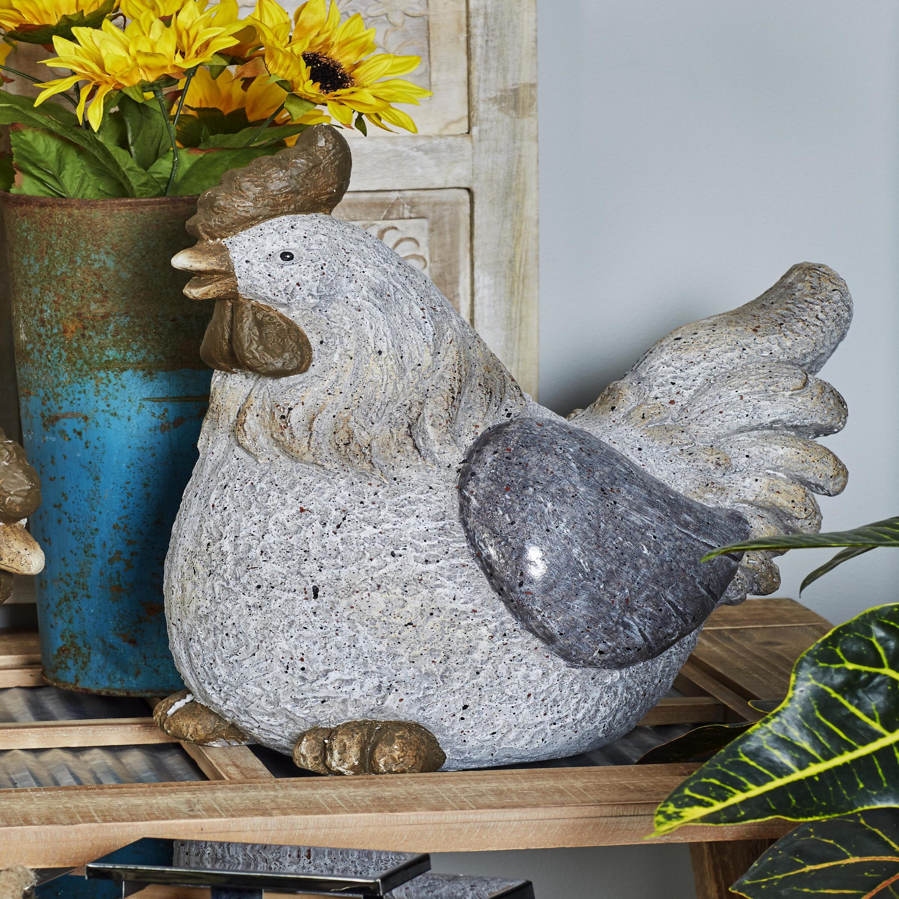Grayson Lane 66917 16-Inches H x 15-Inches W Gray Animal Garden Statue