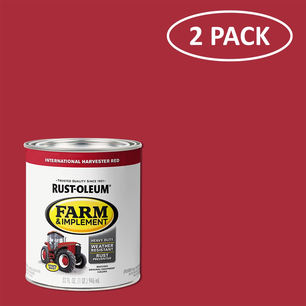 Rust-Oleum 280109SOS Specialty Gloss International Harvester Red Interior/Exterior Oil-based Industrial Enamel Paint ( 1-quart )