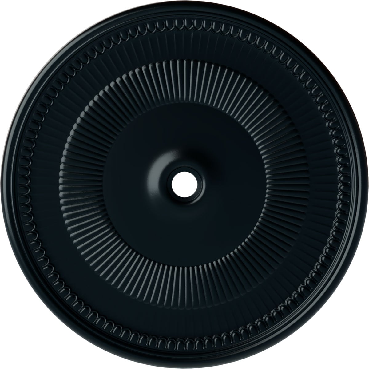 Ekena Millwork CM51NENSF Nevio 51.125-in W x 51.125-in L Painted Night Shade Polyurethane Whole Ceiling Medallion