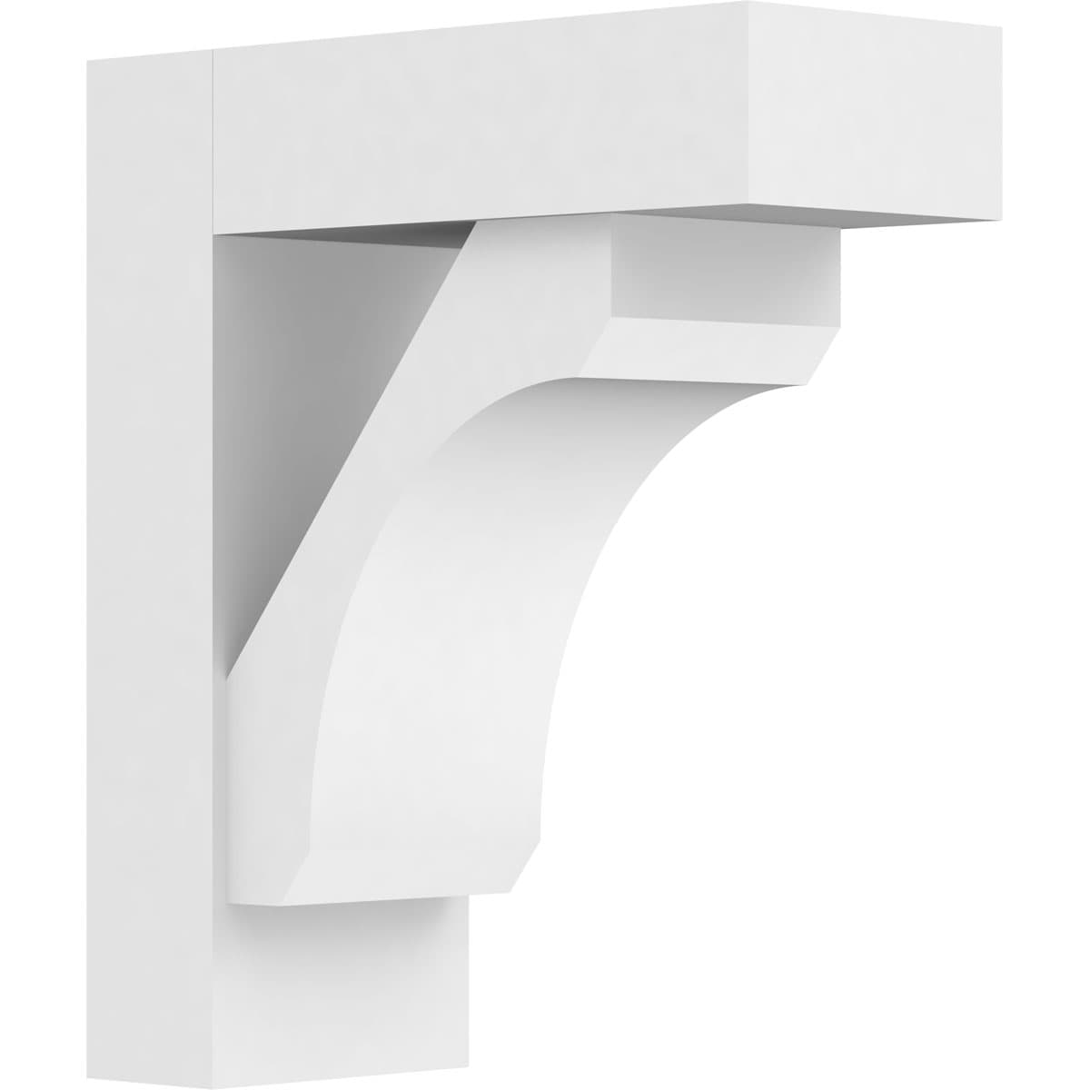 Ekena Millwork BKTP05X12X14LEC05 Standard Legacy 5-in x 12-in x 14-in White PVC Standard bracket