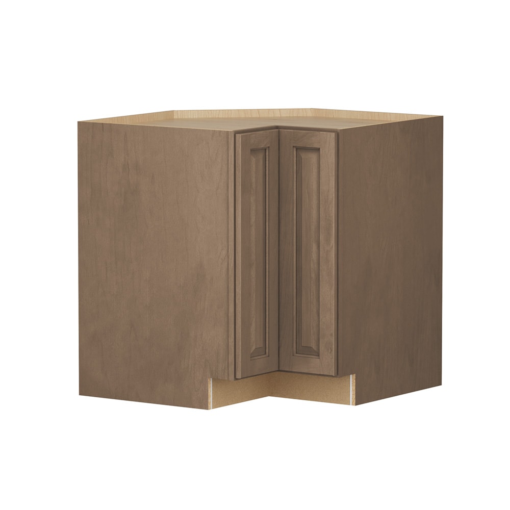Shenandoah Stemson 33-in W x 34.5-in H x 24-in D Almond Stained L-Shaped Corner Base Fully Assembled Cabinet Raised Panel Raised panel