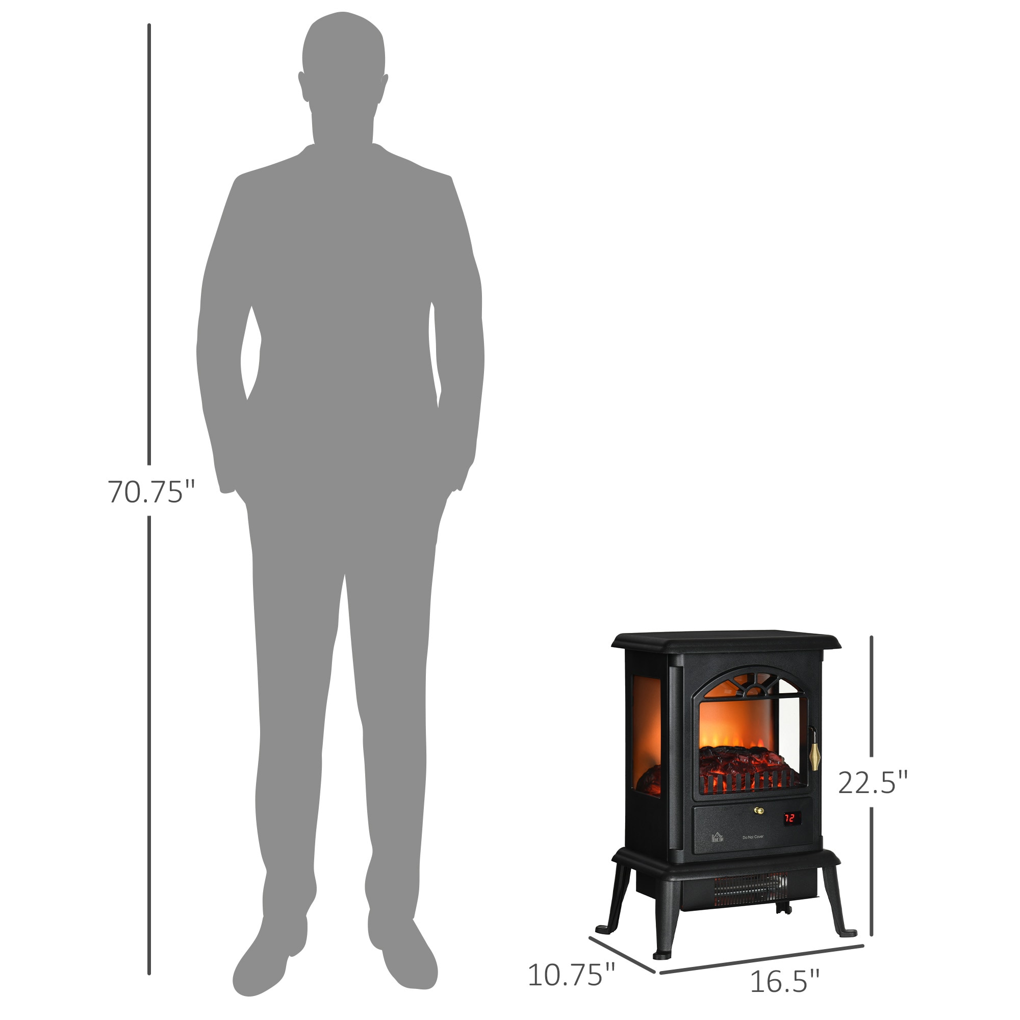 SINOFURN SYE740023BK Electric-Fireplaces - View #6