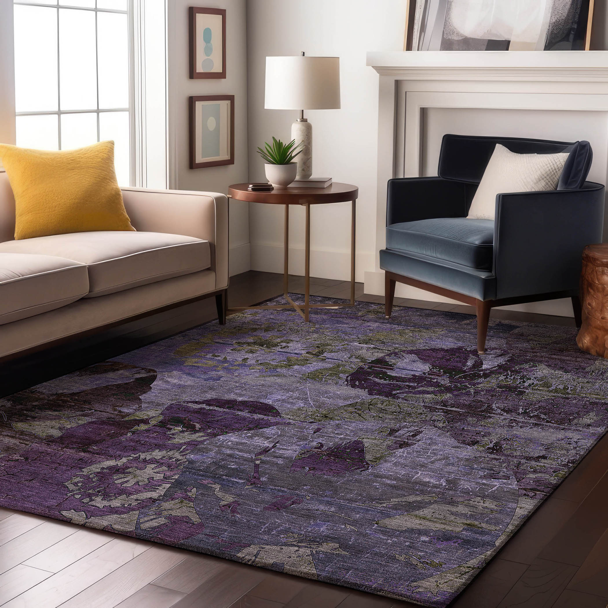 Addison Rugs AMF551MZ8RO Mayfield AMF551MZ 8 x 8 (ft) Loomed Polyester Mint Round Indoor Geometric Machine washable Area rug
