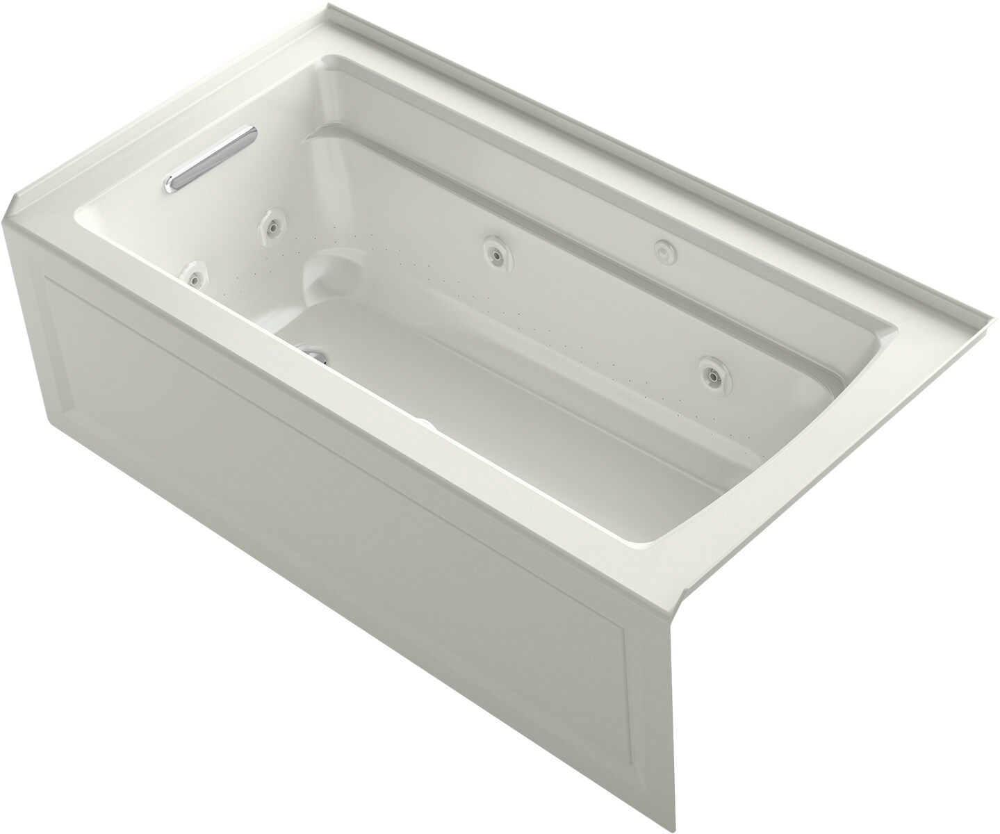 KOHLER K-1122-XGHLA-NY Archer 32-in W x 60-in L Dune Acrylic Rectangular Left Drain Alcove Whirlpool Tub
