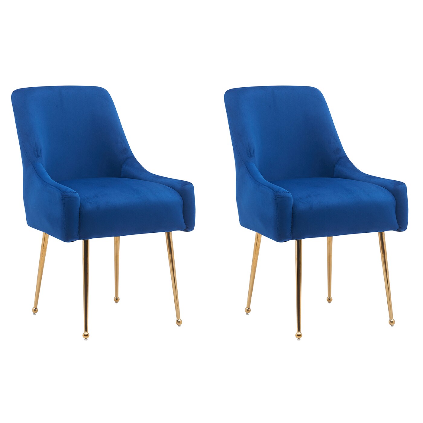 BWE A-9CHAIR-07-DBE Contemporary/Modern Velvet Dining Side Chair (Metal Frame)