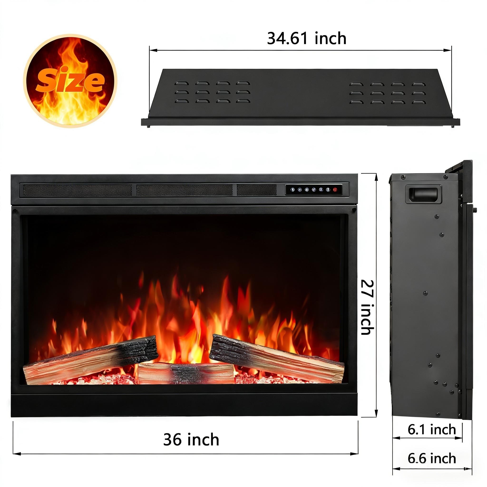 COWSAR LSRW-939BH Electric-Fireplace-Fireboxes - View #5