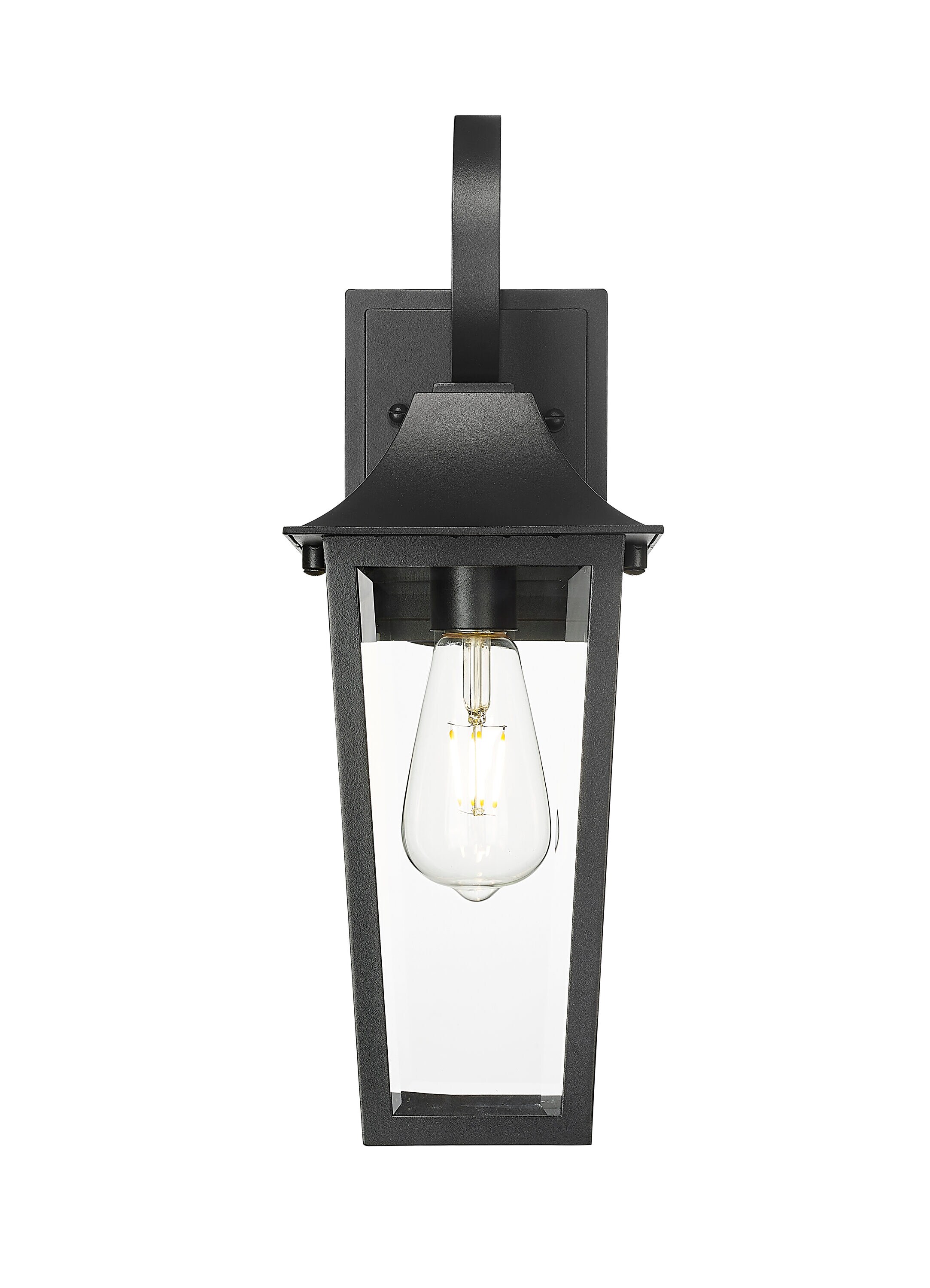 Gannon Black Dimmable Outdoor Wall Lantern