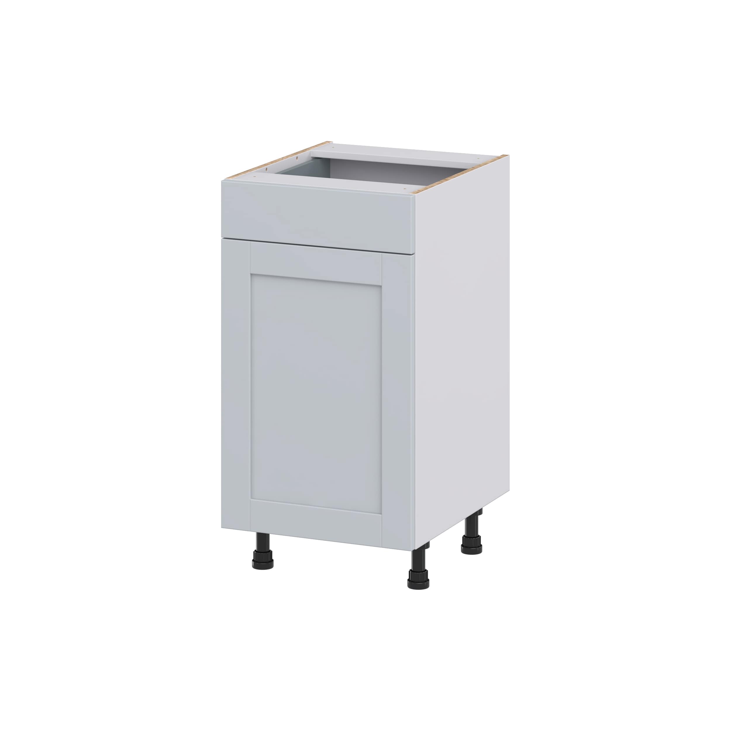 Hugo&Borg DSV18(L/R)-CH Charlesberg 18-in W x 34.5-in H x 21-in D Light Gray Base Fully assembled Cabinet (Recessed Panel Shaker)