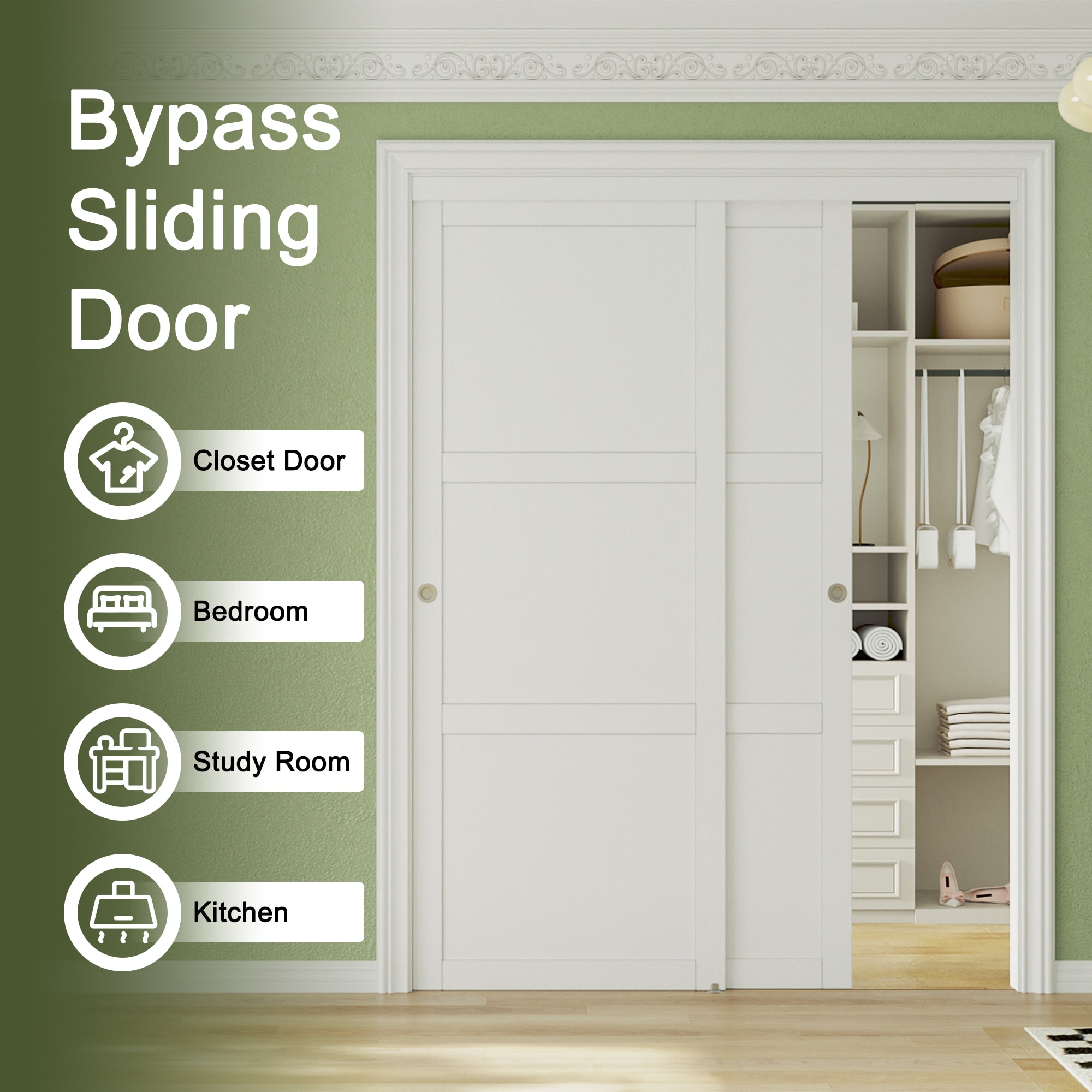 JUJUBON IN-CD-SLSD-XB-3L-144 Bifold-Sliding-Closet-Doors - View #6