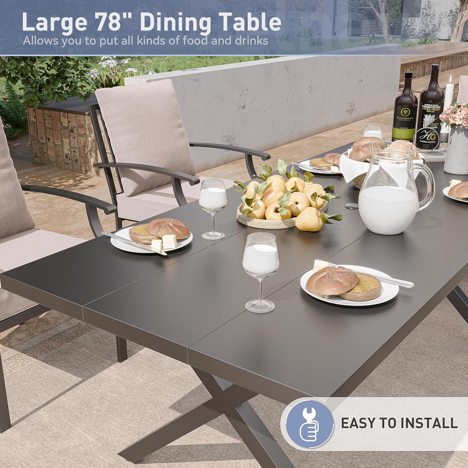 ALAULM LS-SAN7DM-SAND Patio-Dining-Sets - View #9