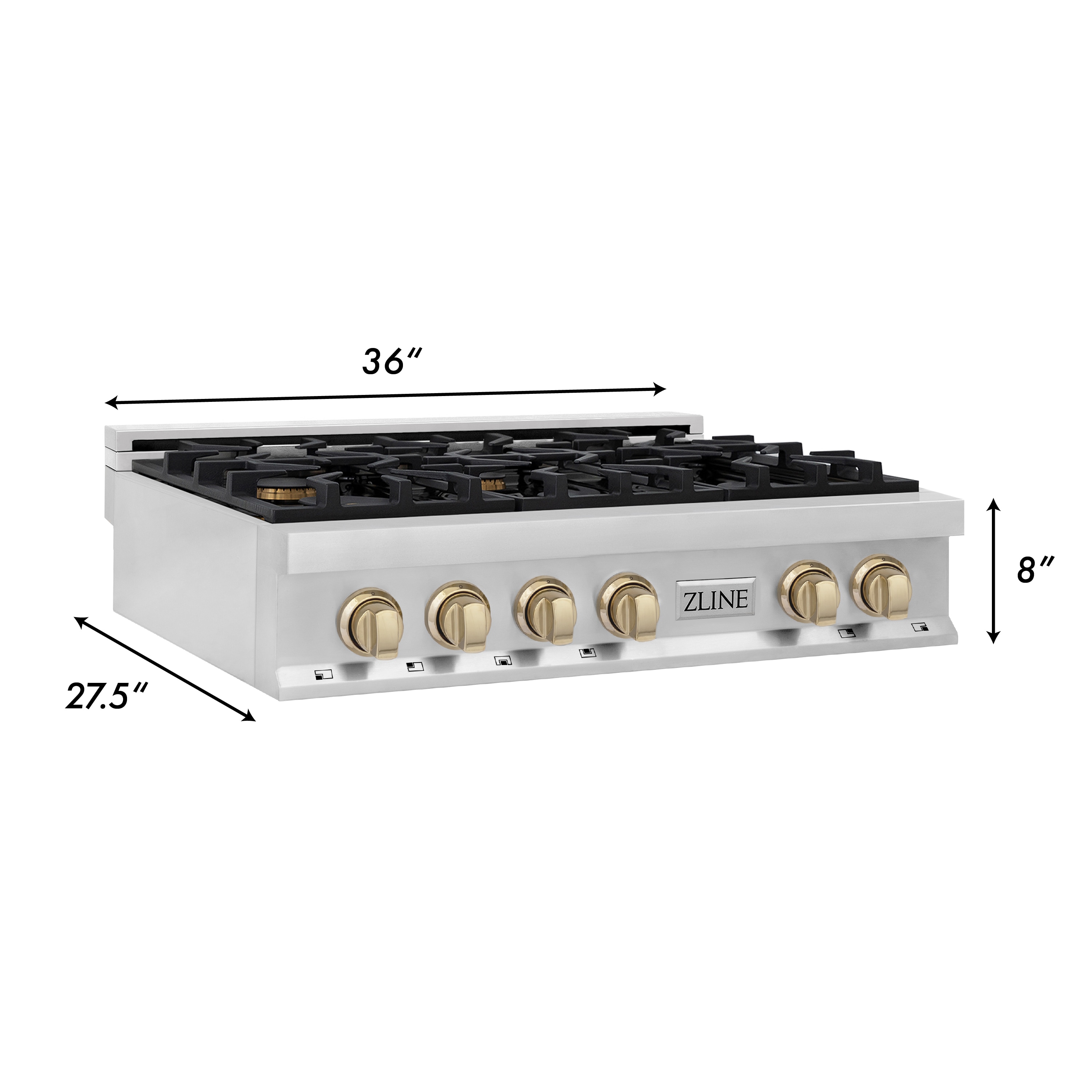 Garland GTOG36-6_LP 36” Wide Liquid Propane Six Burner Countertop Hot Plate  - 156,000 BTU