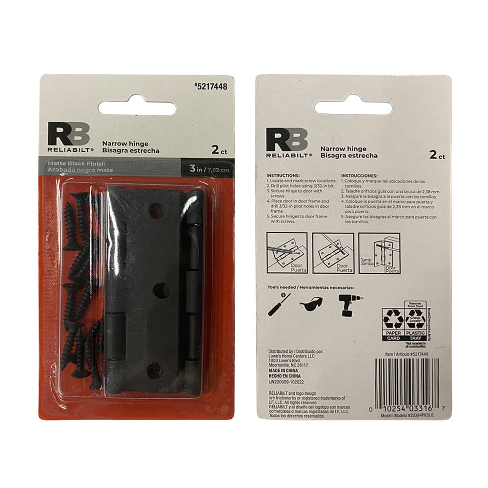RELIABILT 20384PKBLG Entry-Door-Hinges - View #10