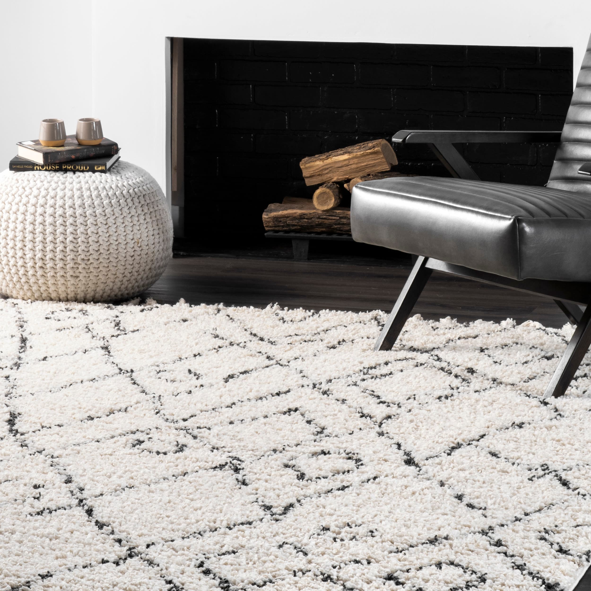 Off-White Braided Synthetic 3' x 5' Reversible Area Rug