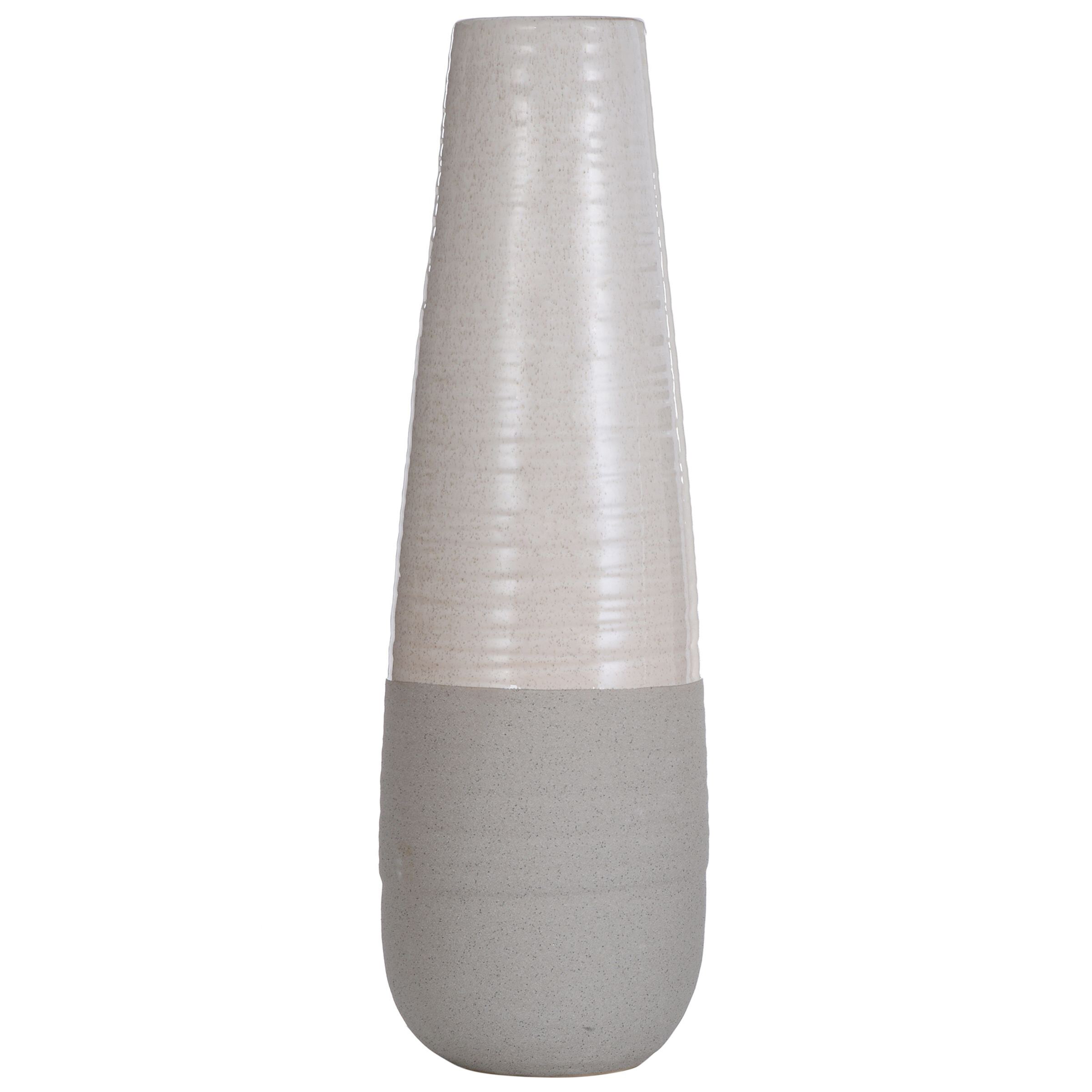 StyleCraft Home Collection AC11552DS Gray Ceramic Casual Vase