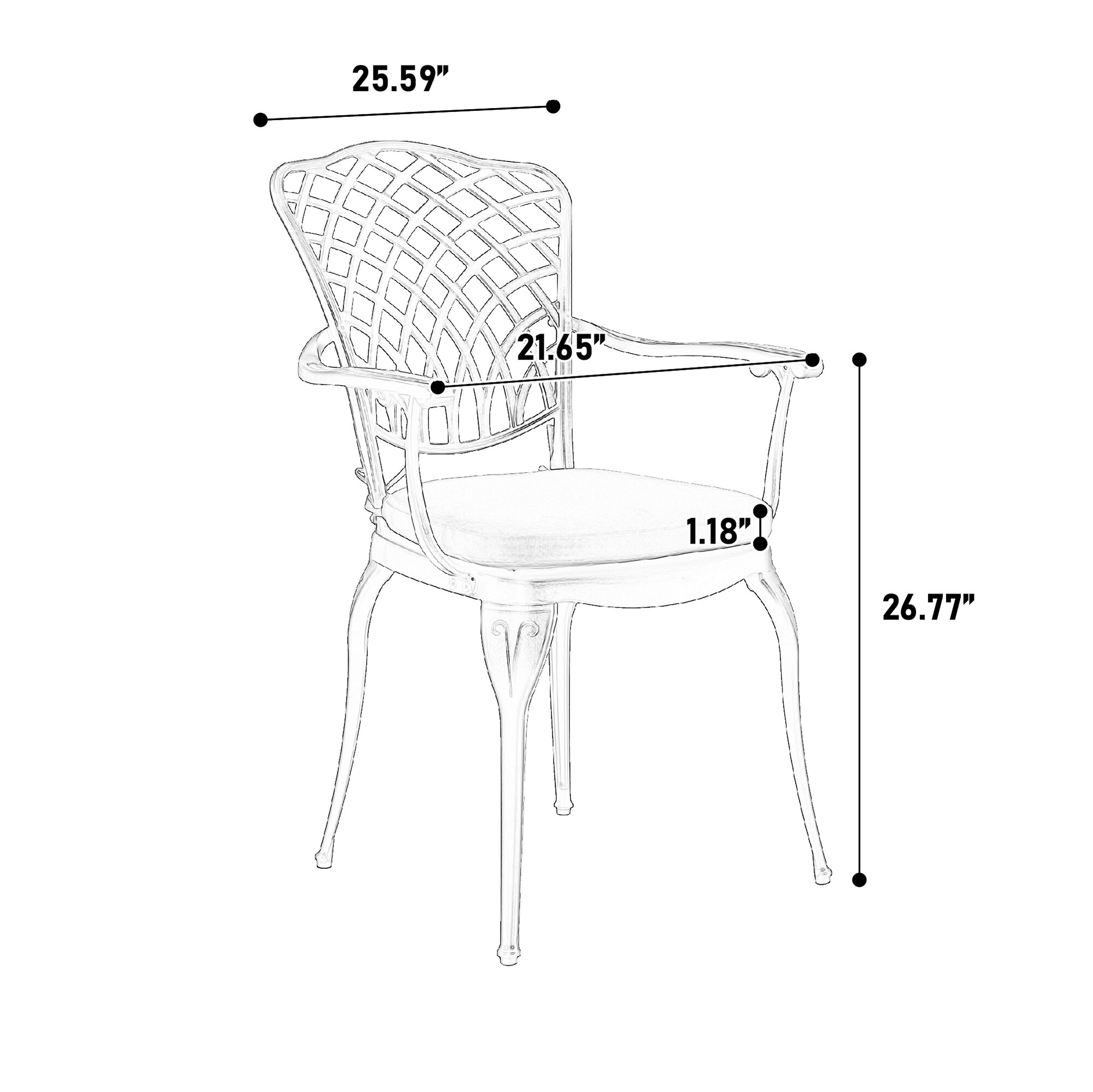 SINOFURN SYA330097GY Patio-Conversation-Sets - View #12