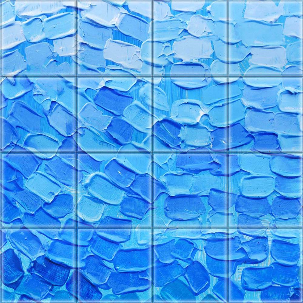 Instant Mosaic 6000503 Upscale Designs 16-Pack Multicolor 6-in x 6-in Glossy Glass Random Mosaic Wall Tile