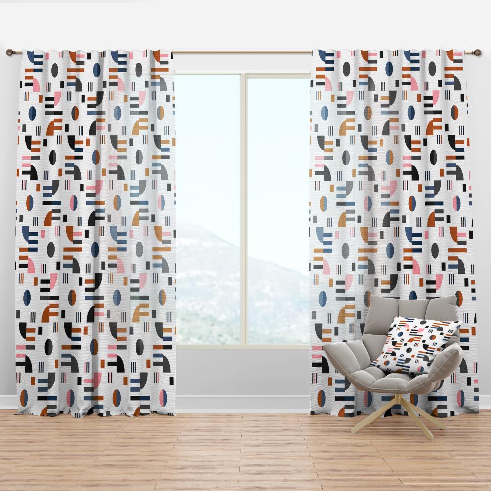 Designart CTN24230-52-95 95-in Multiple colors/finishes Abstract Room darkening Thermal lined Rod pocket Single curtain panel