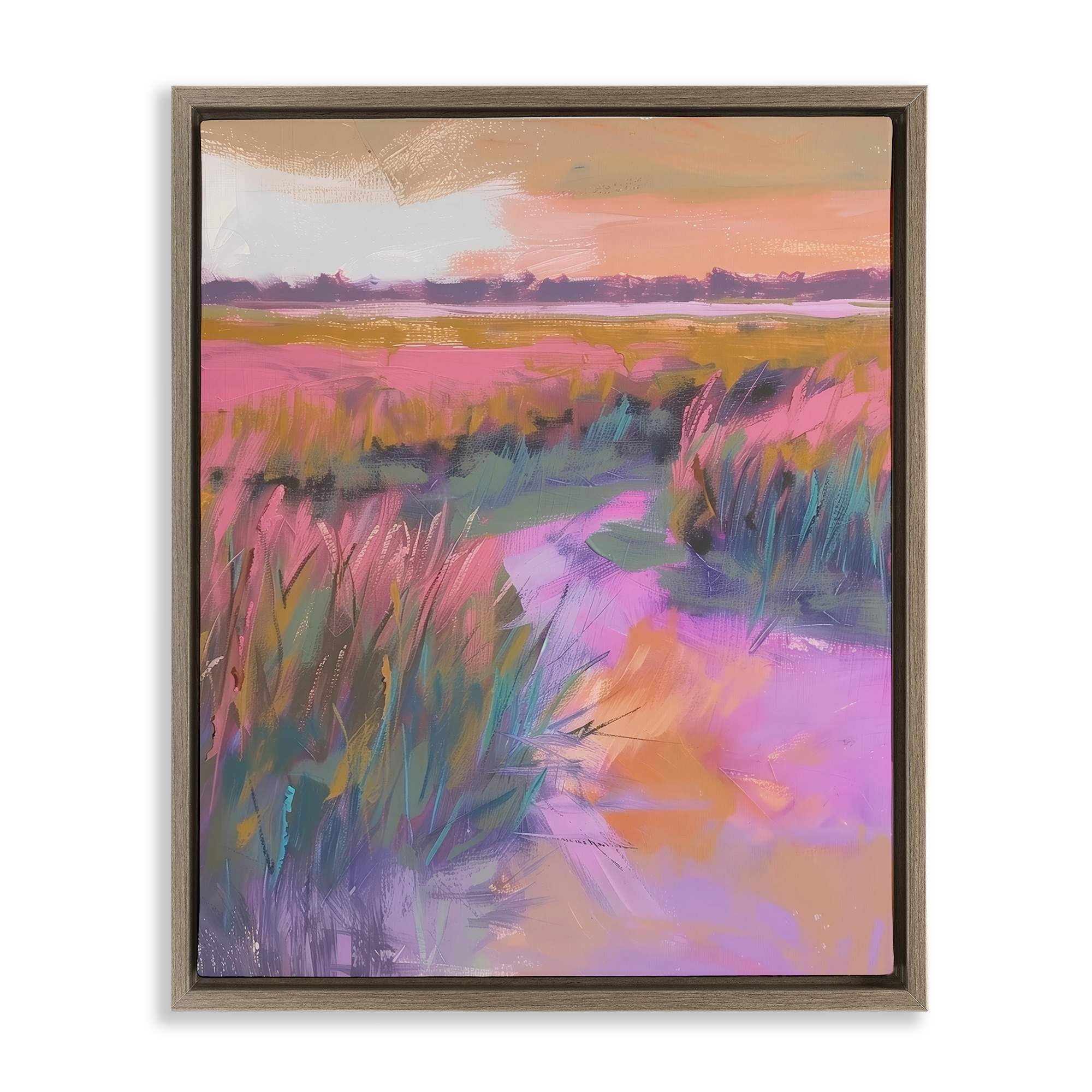 Stupell Industries BT-688-FFE-24X30 Autumnal Marsh Landscape Floating Frame design by Arlington Prints