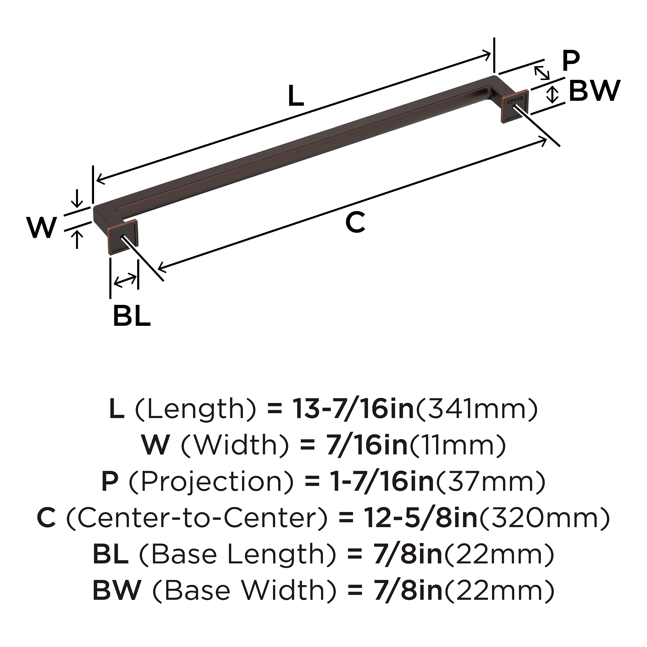 Amerock BP37448ORB Cabinet-Pulls - View #4