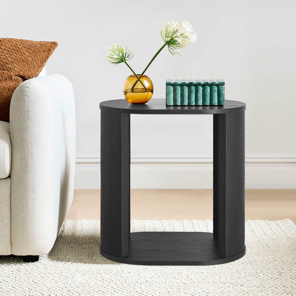Maison Boucle HOBO-OVAL-SIDE-BK End-Tables - View #2