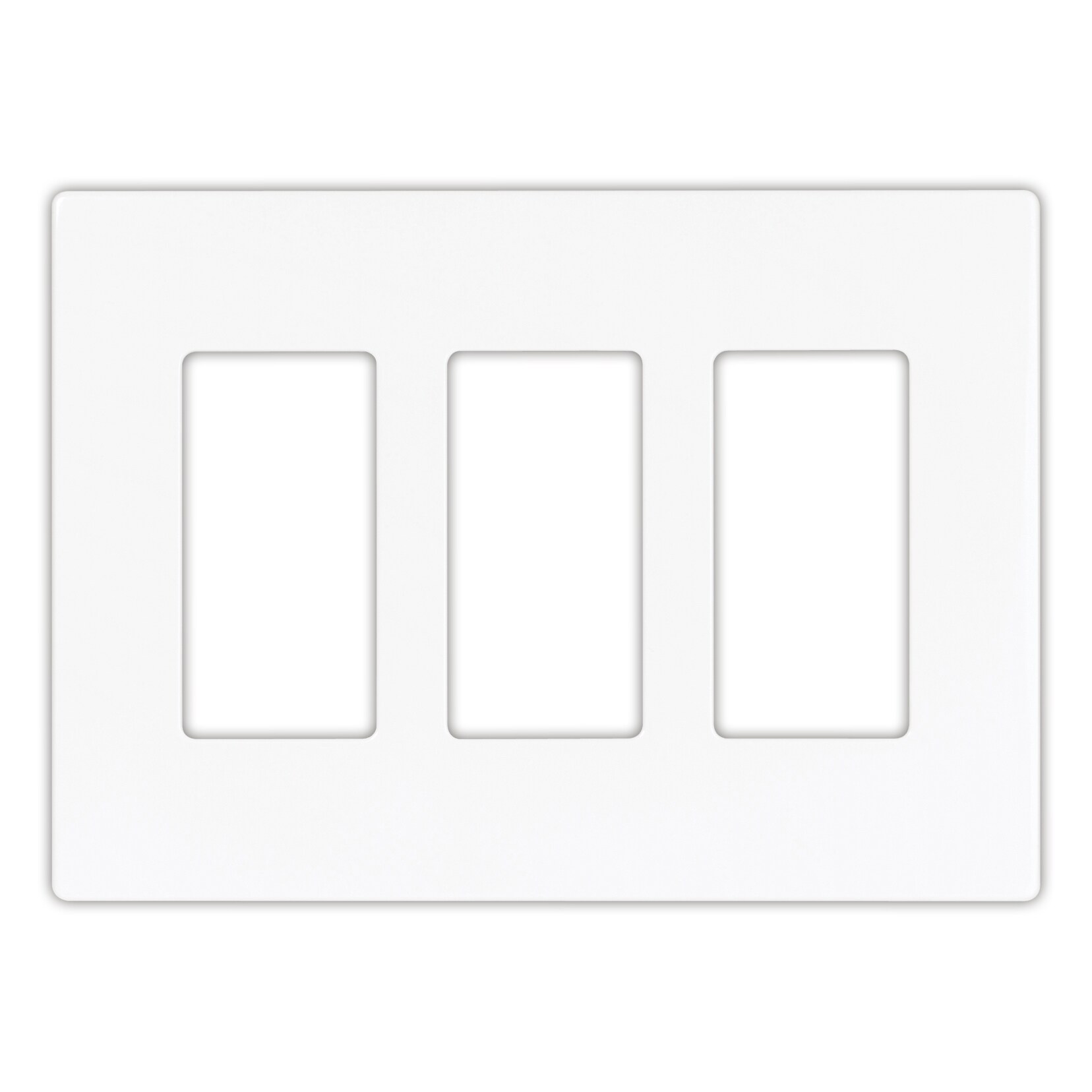 Cooper Wiring Devices 3-Gang White Satin Decorator Wall Plate in the