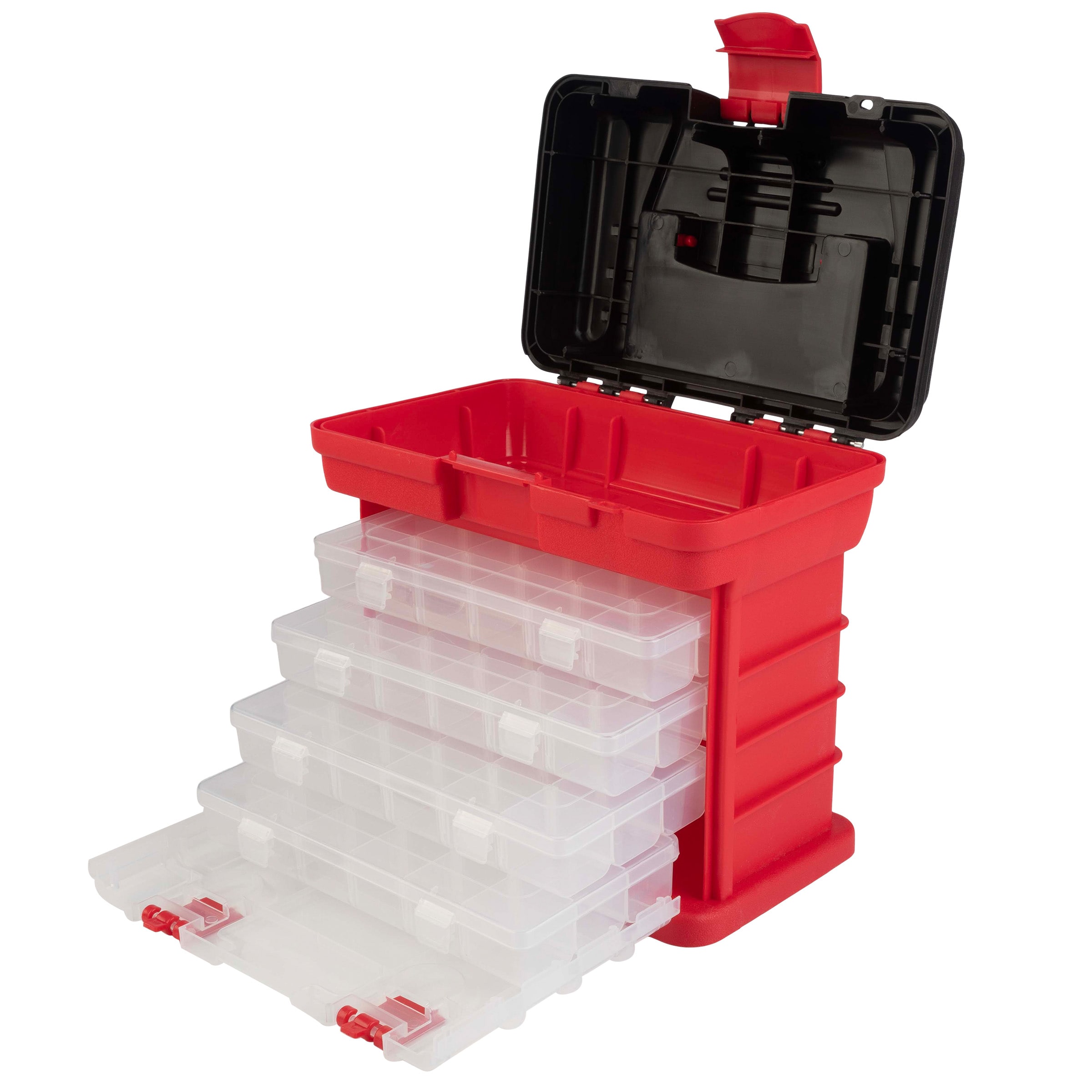 Mercury | Small durable plastic toolbox with tote tray and lid storage
