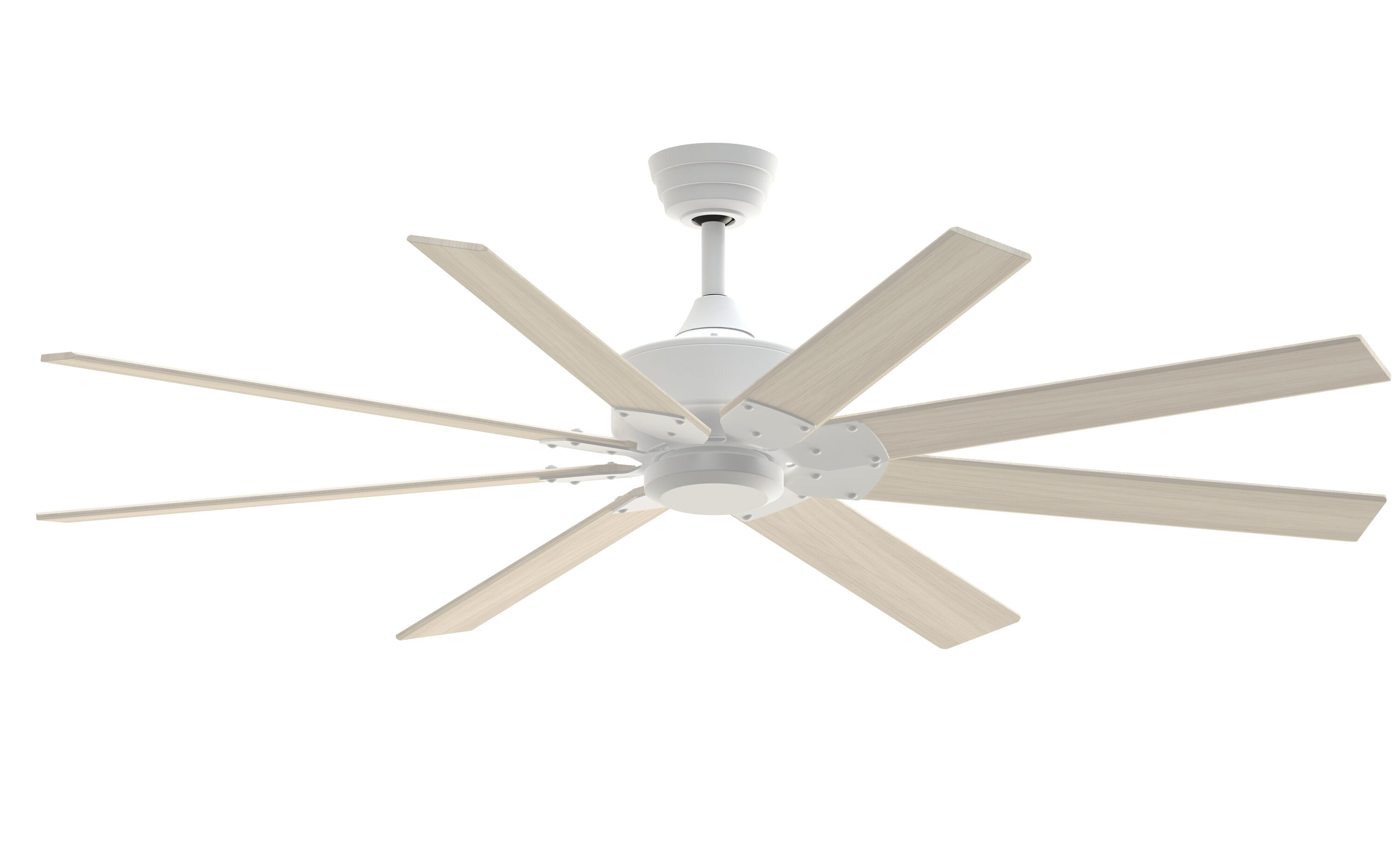 Fanimation Levon Custom 64-in Matte White with White Washed Blades Indoor/Outdoor Smart Ceiling Fan Light Kit Compatible and Remote (8-Blade) FPD7912BMW-64WW Sansujyuku sansujyuku.com