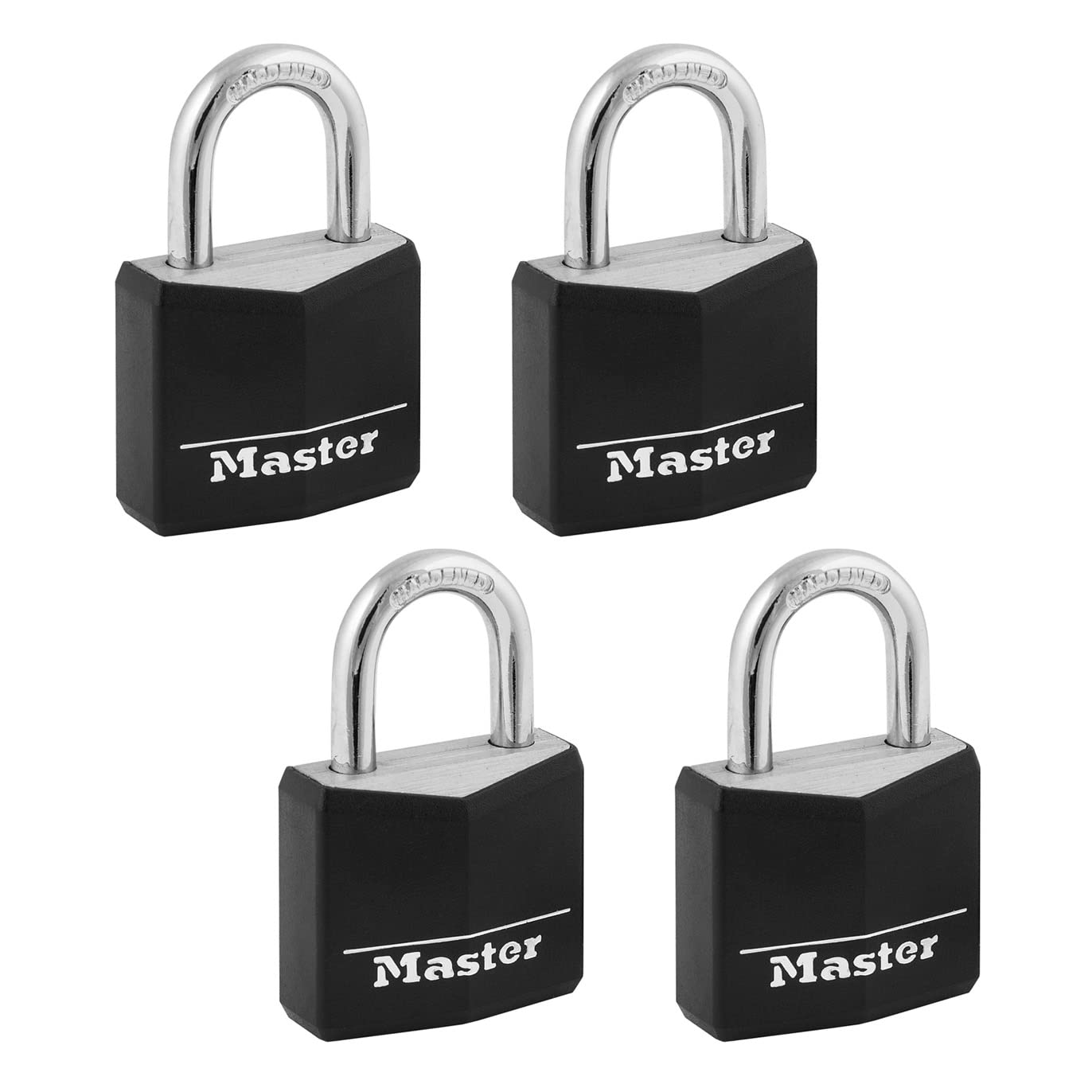 Master Lock  131Q Black Weather-Resistant Keyed-Alike Padlocks 4-Pack