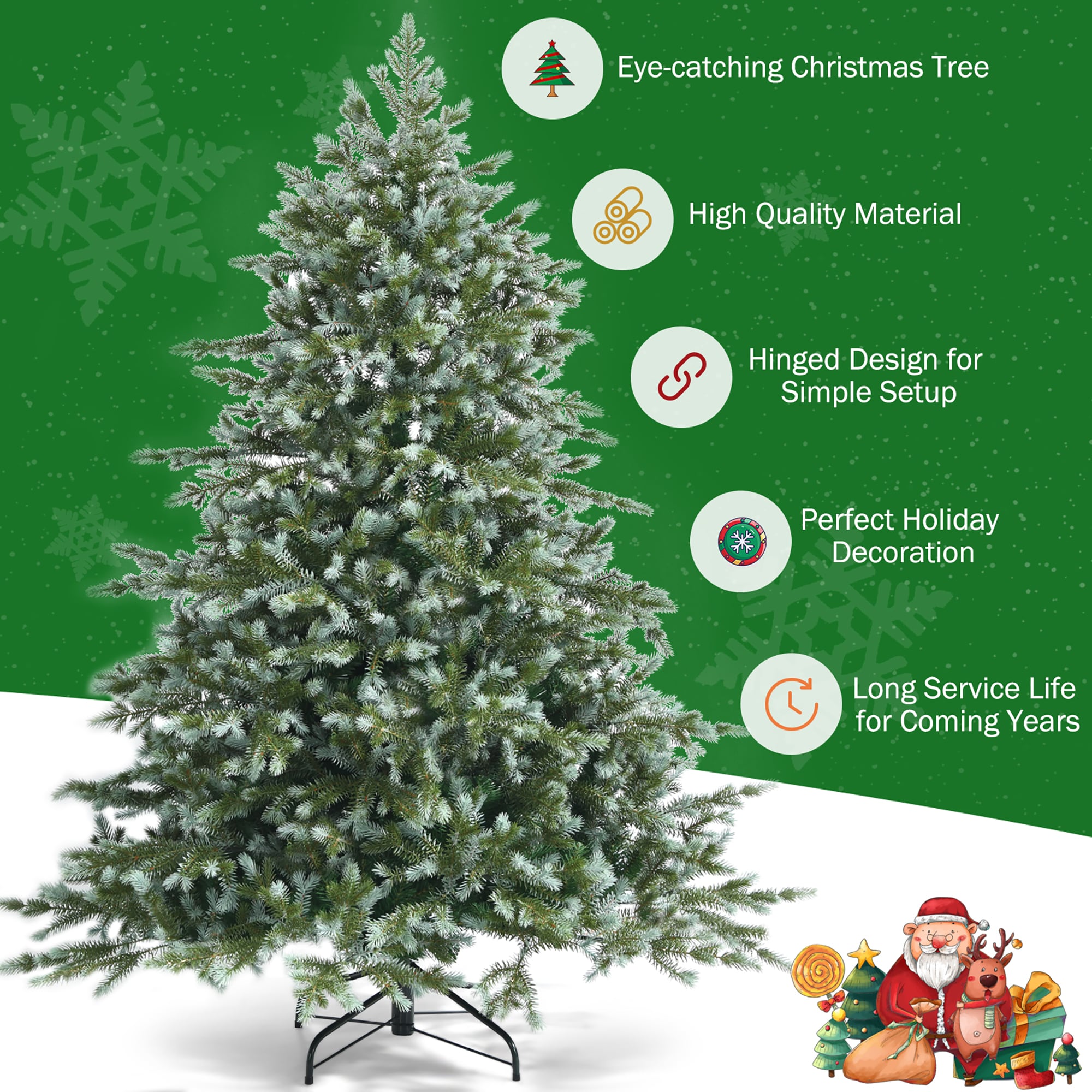 Costway CM23592 Artificial-Christmas-Trees - View #3