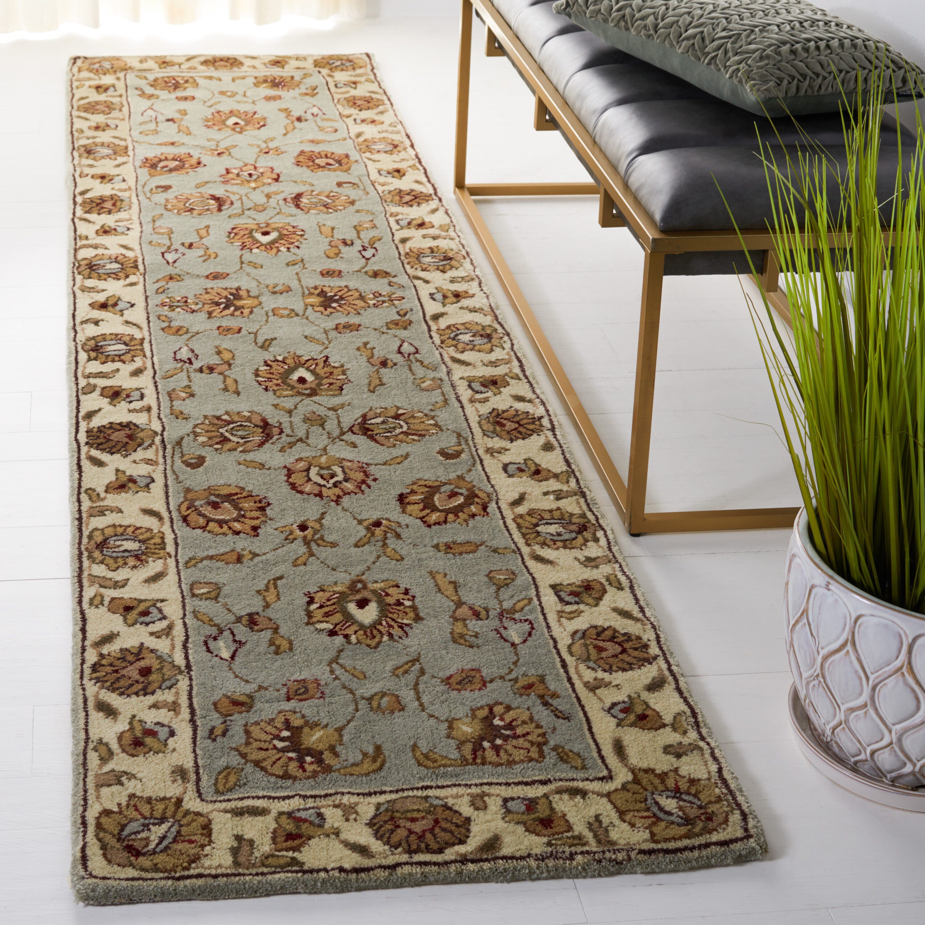Tlp 416B Light Blue Ivory 2ft-3in x 9ft Traditional Rug