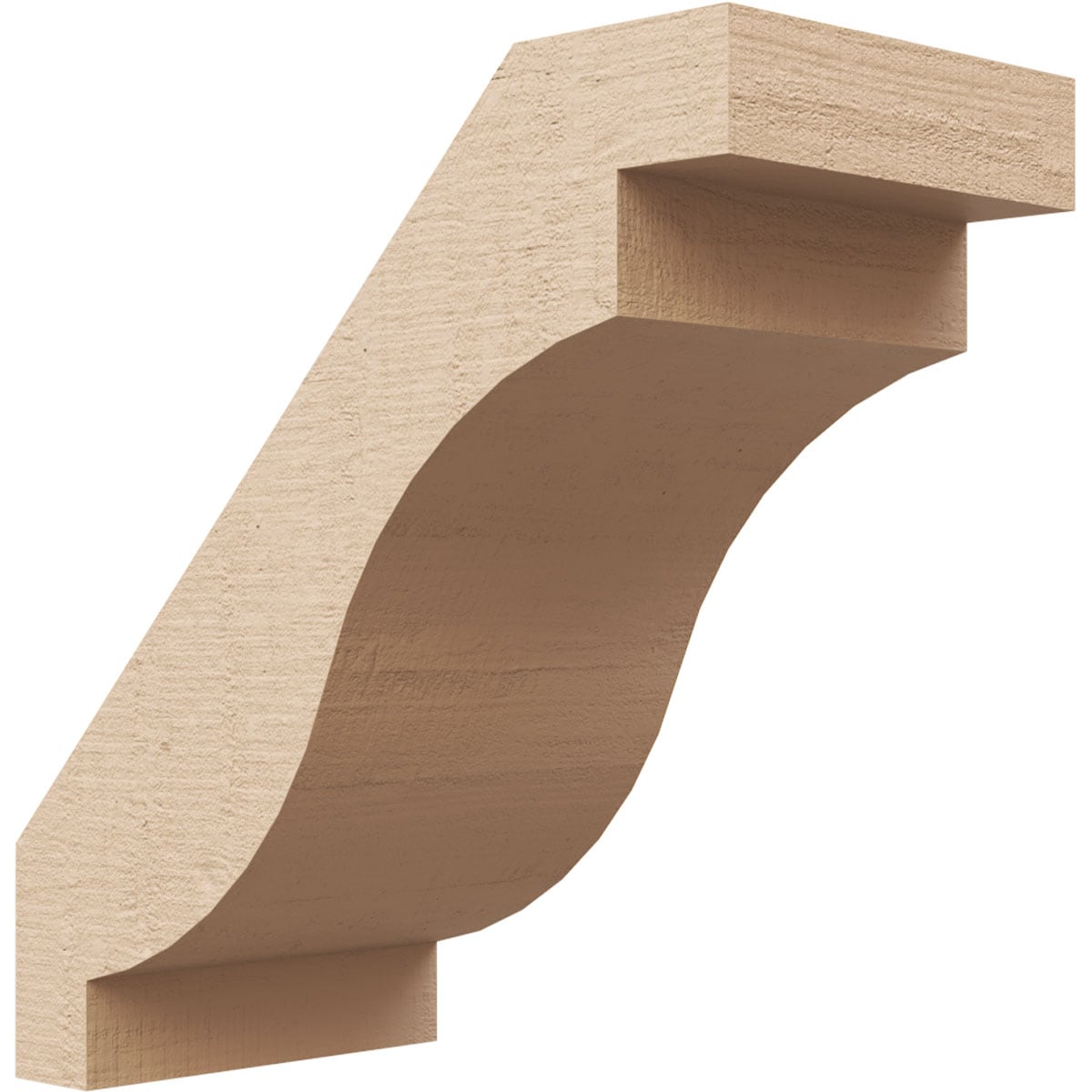 Ekena Millwork BRCUR03X06X06CHGRCPR 3-in x 6-in x 6-in Primed Urethane Copenhagen Rough Cedar TimberThane Knee Brace