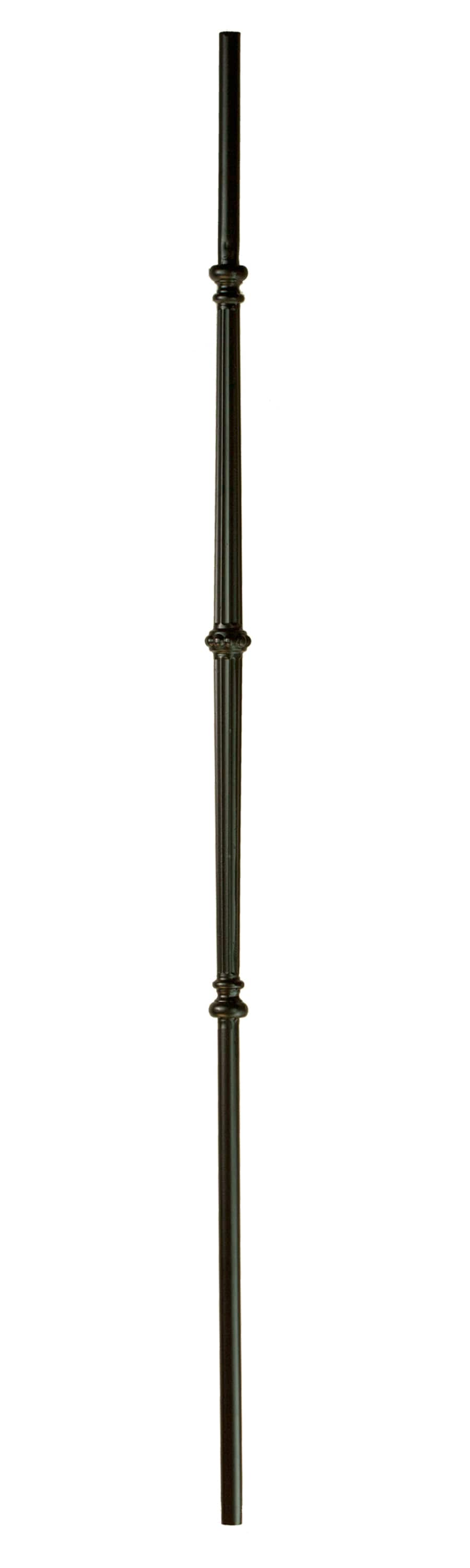 WM Coffman 800649 44-in x 0.63-in Satin Black Wrought Iron Pin Top Stair Baluster