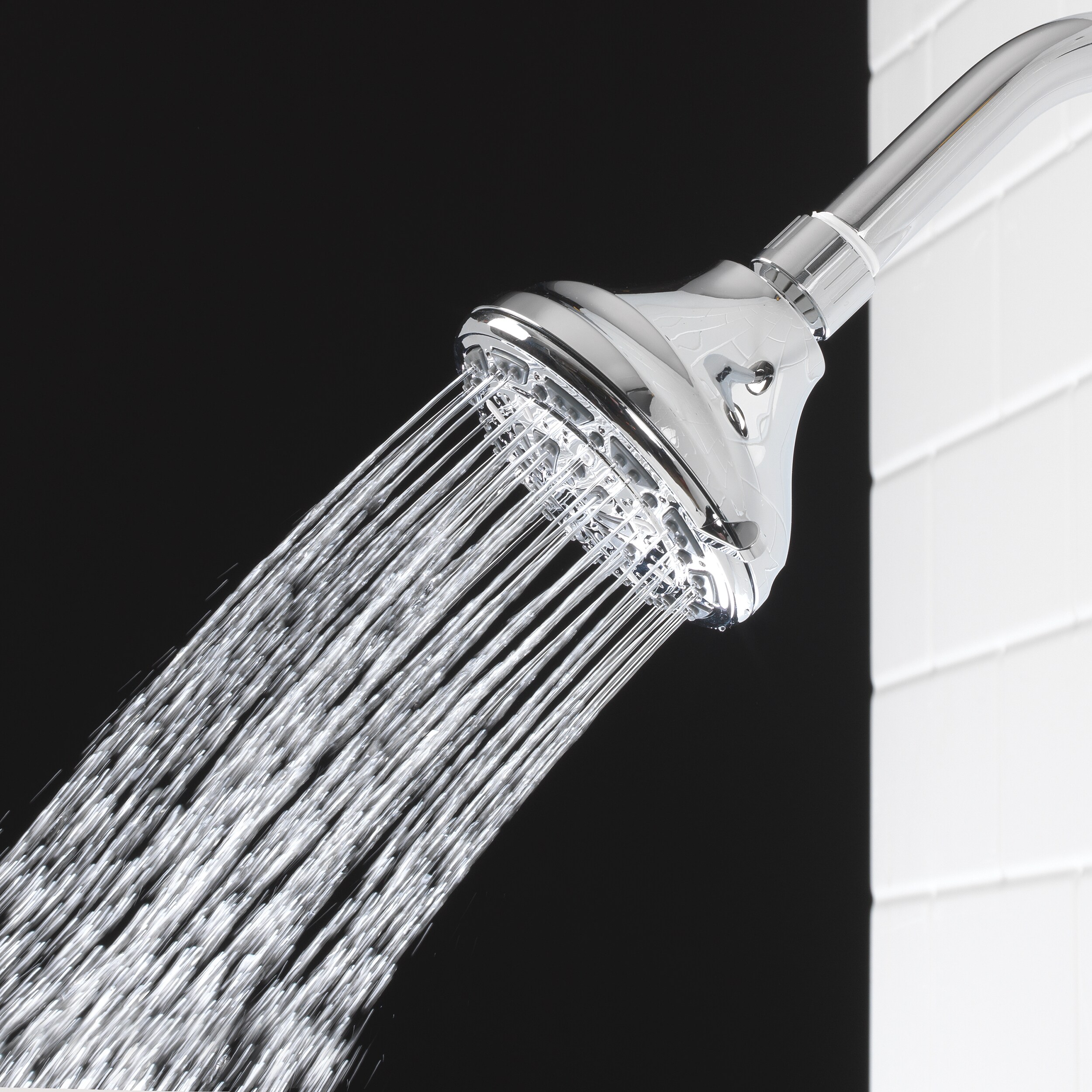 Project Source Chrome Round Fixed Shower Head 1.8GPM (6.8LPM) in the