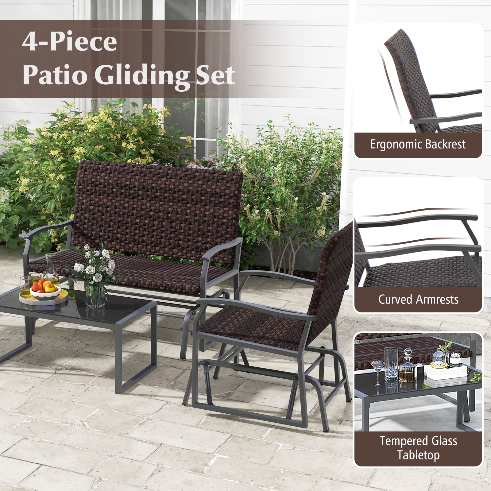 Ayelon 490BNLW4KNP11 Patio-Conversation-Sets - View #4