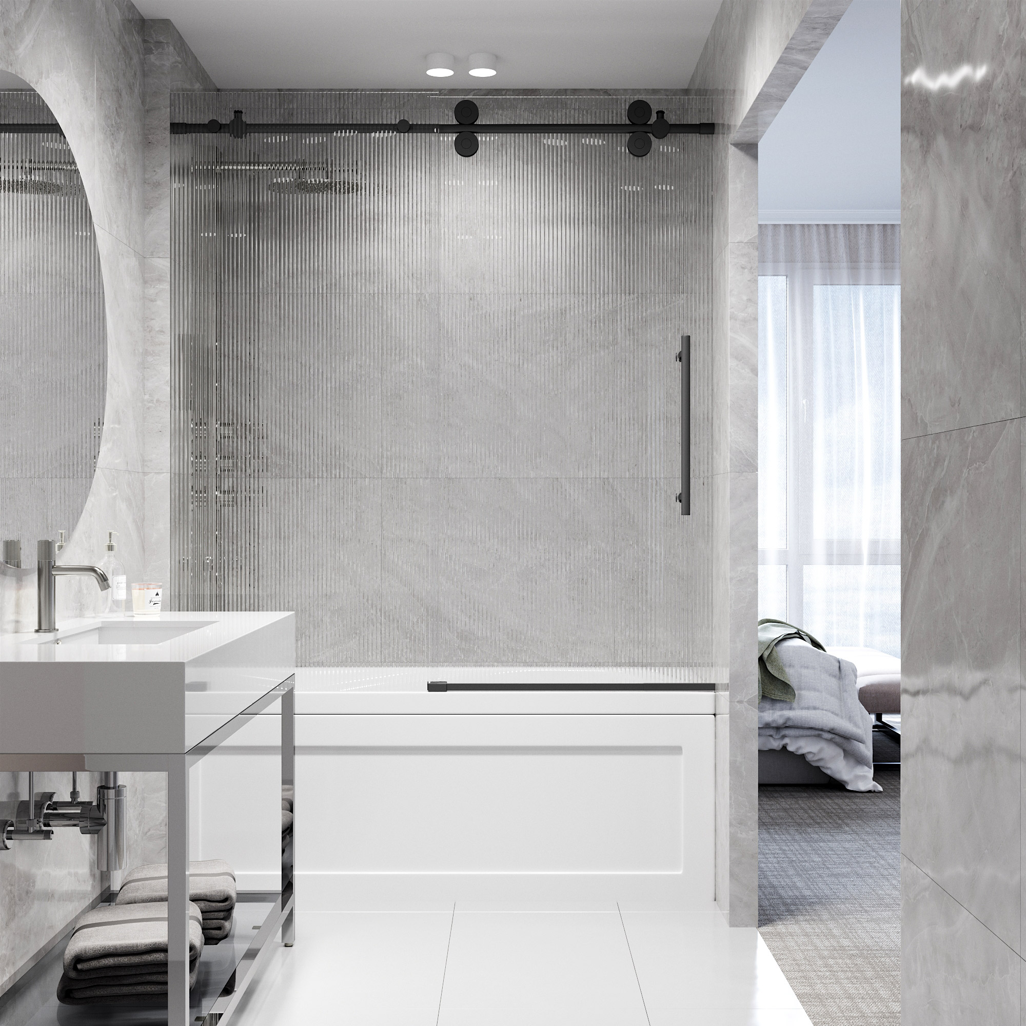 VIGO VG6041MBFL6066R Bathtub-Doors - View #6