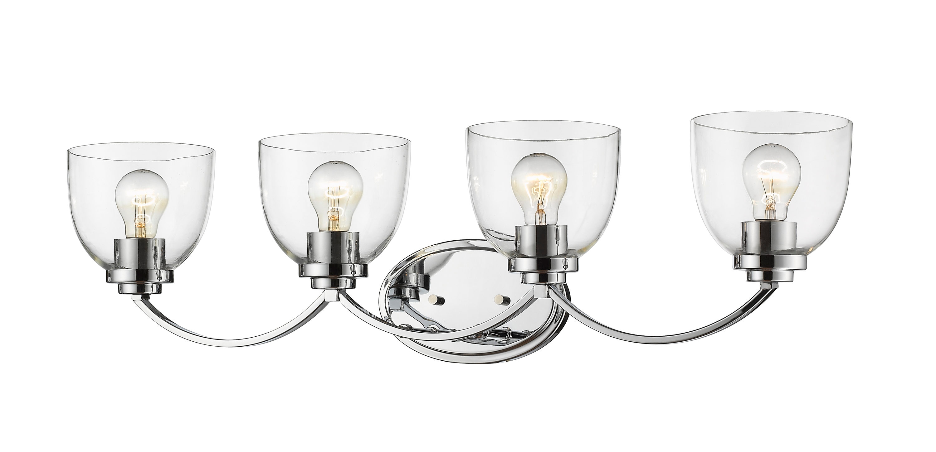 Z-Lite Ashton 32-in 4-Light Chrome Transitional Vanity Light in 