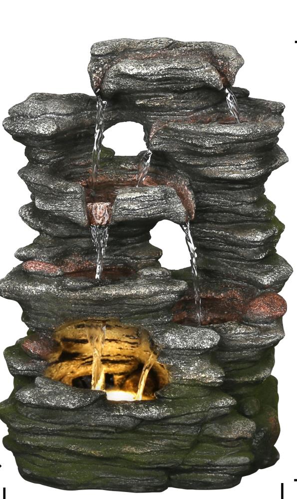 Hi-Line Gift 79554-E 12-in H Resin Outdoor Fountain Statue Pump Included