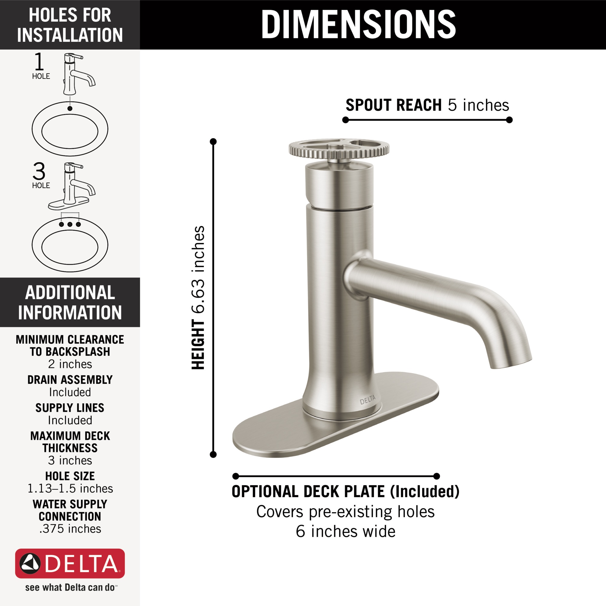 Delta 558-SSMPU-DST Lavatory-Faucets - View #3