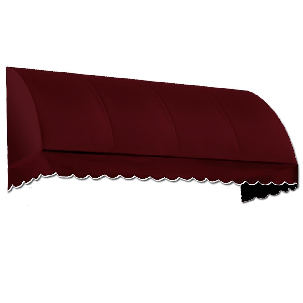 Awntech RS22-4B Savannah 52.5-in Wide x 24-in Projection Fabric Burgundy Solid Fixed Window/Door Awning