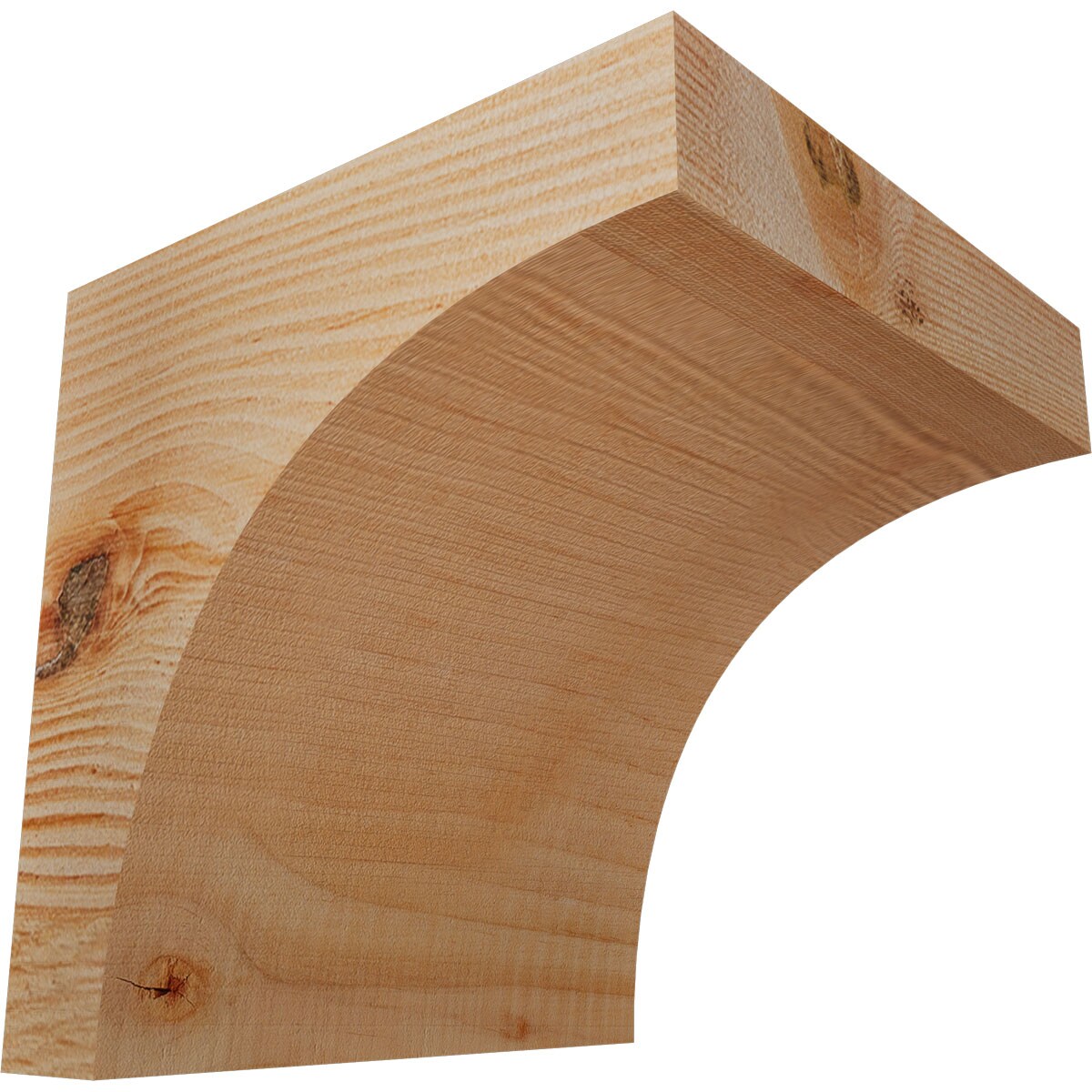 Ekena Millwork COR06X06X06HUN00SDF 5.5-in x 6-in x 6-in Huntington Unfinished Douglas Fir Wood Paintable/Stainable Corbel
