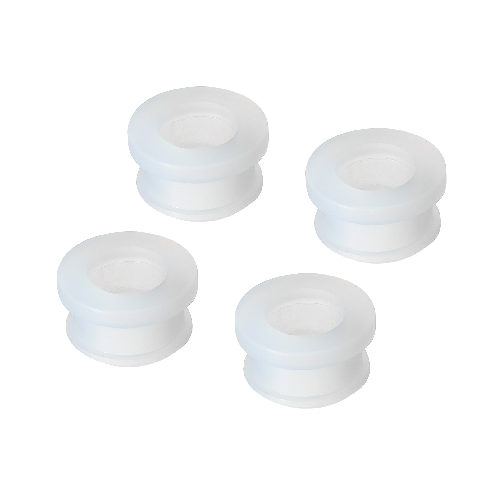 Unique Bargains 4pcs Snap Rubber Grommet Hole Plug Mount Dia 15mm ID 11mm H 12mm Seal Anti-Scratch for Electrical Box Cable Pipe Transparent