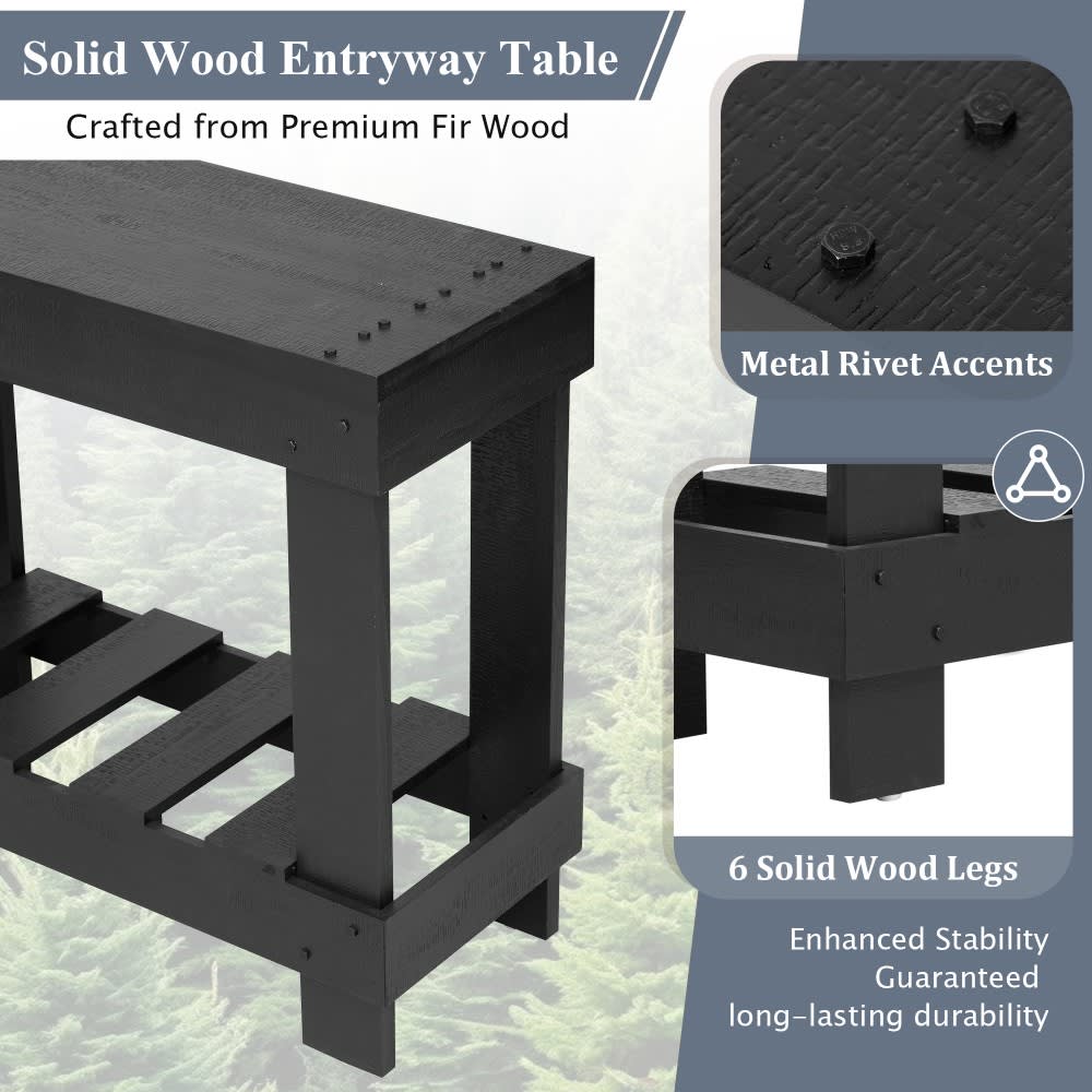 Coolbibila OWEN-CONSOLE-BLACK Console-Sofa-Tables - View #7