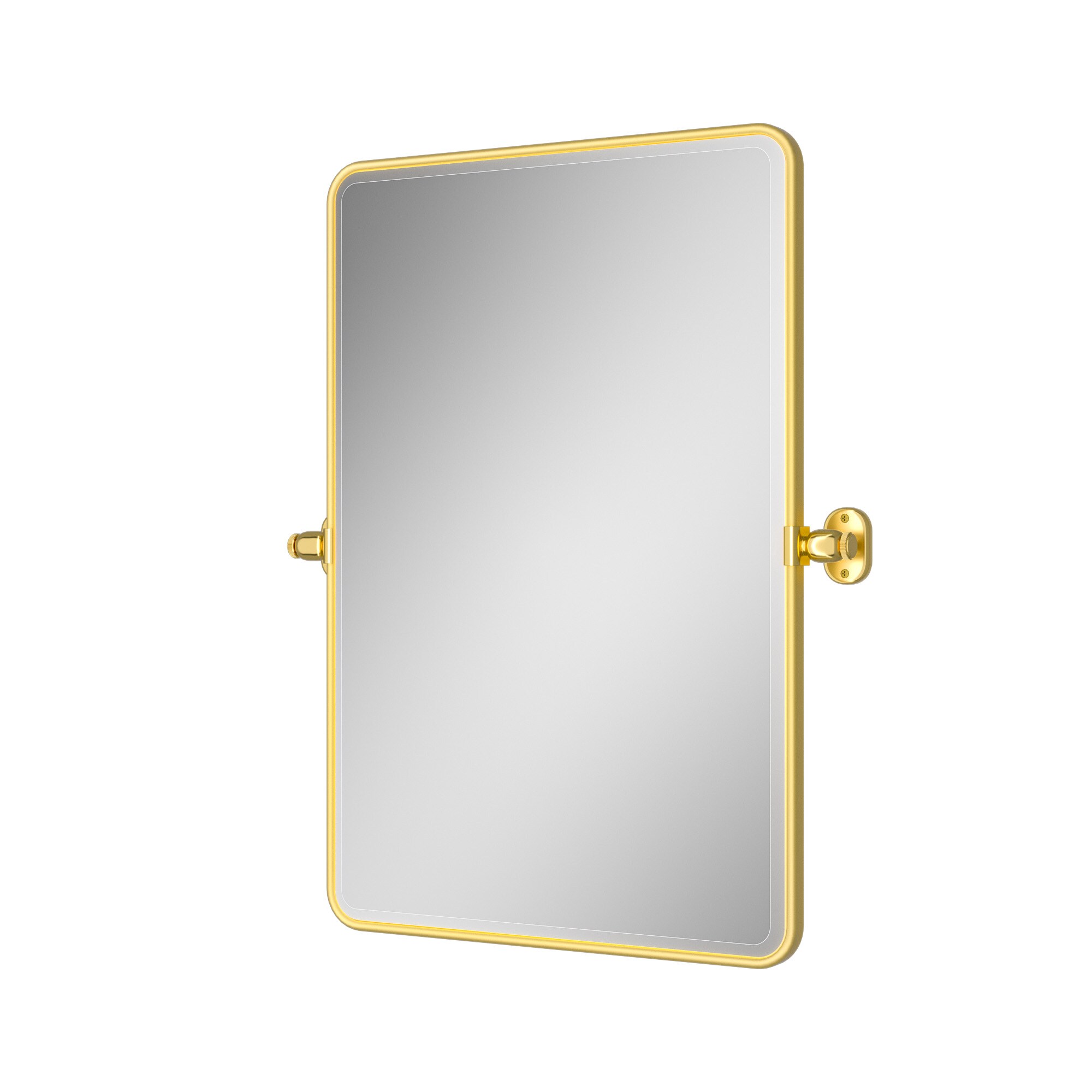 TETOTE 20 x 30 in Pivoting Tilt Rectangle Beveled Mirror with Gold Framed
