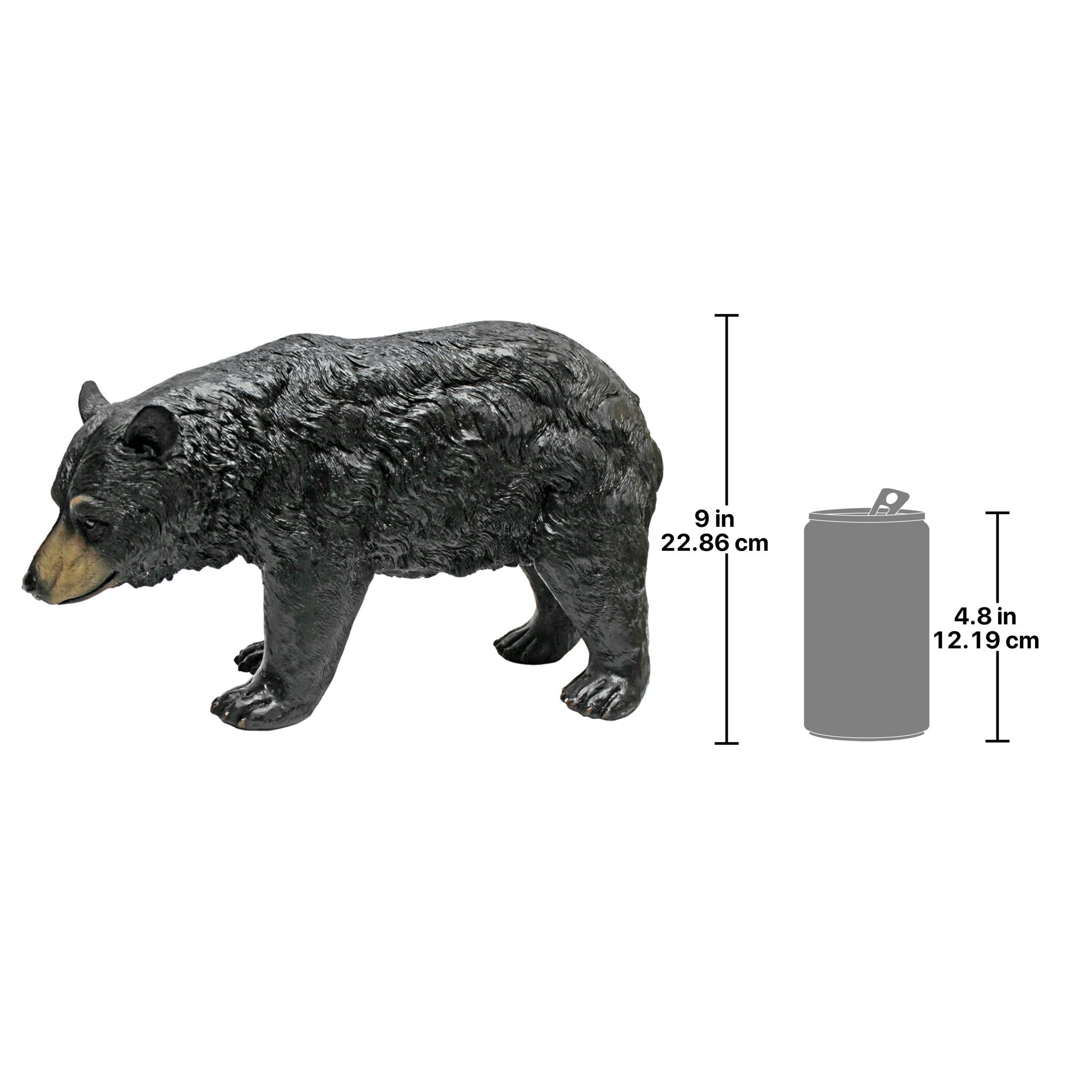 Design Toscano 9-in H x 6-in W Black Bear Garden Statue in the Garden ...