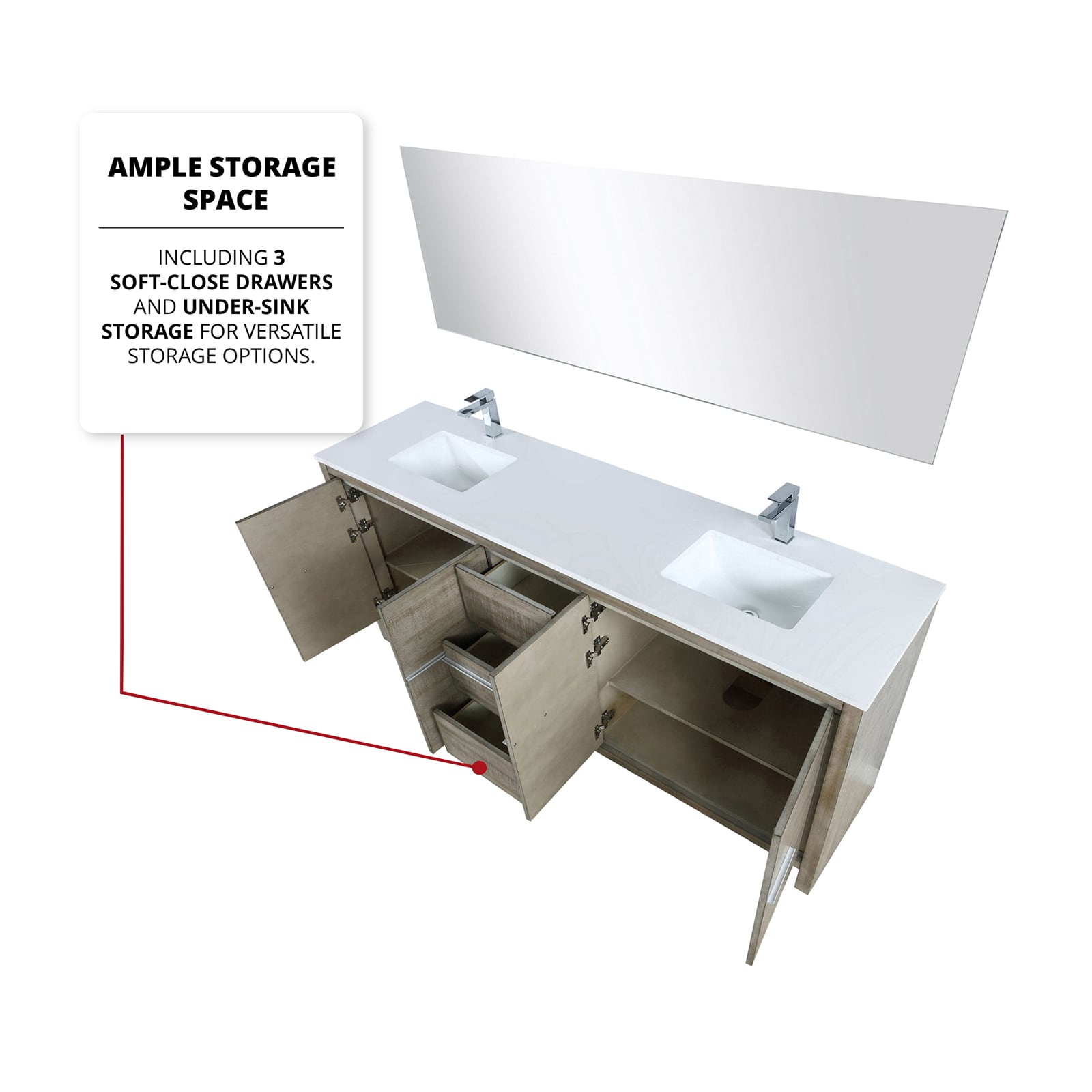 Lexora LVLF80DRA311 Bath-Vanity-Combo - View #5
